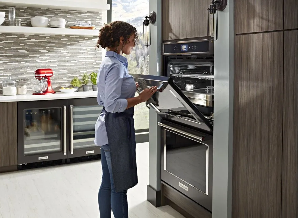 Kitchenaid KODE900HBS Smart Oven  30" Double Oven With Powered Attachments And Printshield&#8482; Finish - Black Stainless Steel With Printshield&#8482; Finish