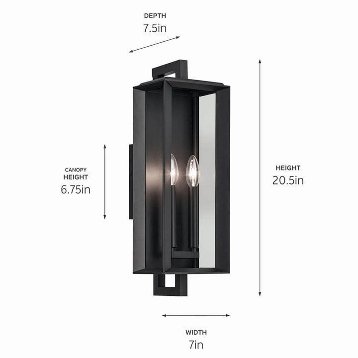 Kroft 20.5" 2-Light Outdoor Wall Light