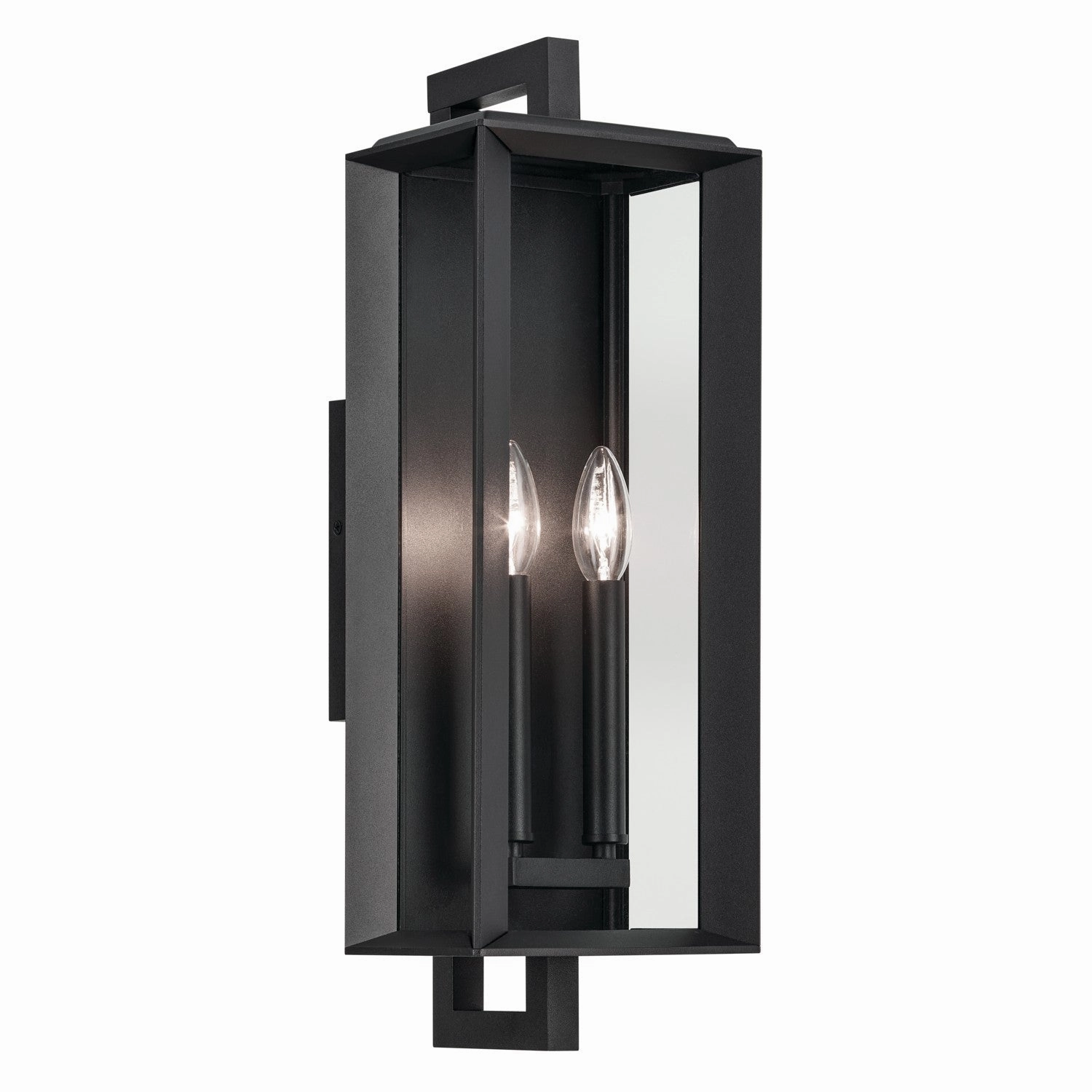 Kroft Two Light Outdoor Wall Mount Textured BlackOutdoor wall sconces with motion sensor