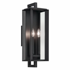 Kroft Two Light Outdoor Wall Mount Textured BlackOutdoor wall sconces with motion sensor