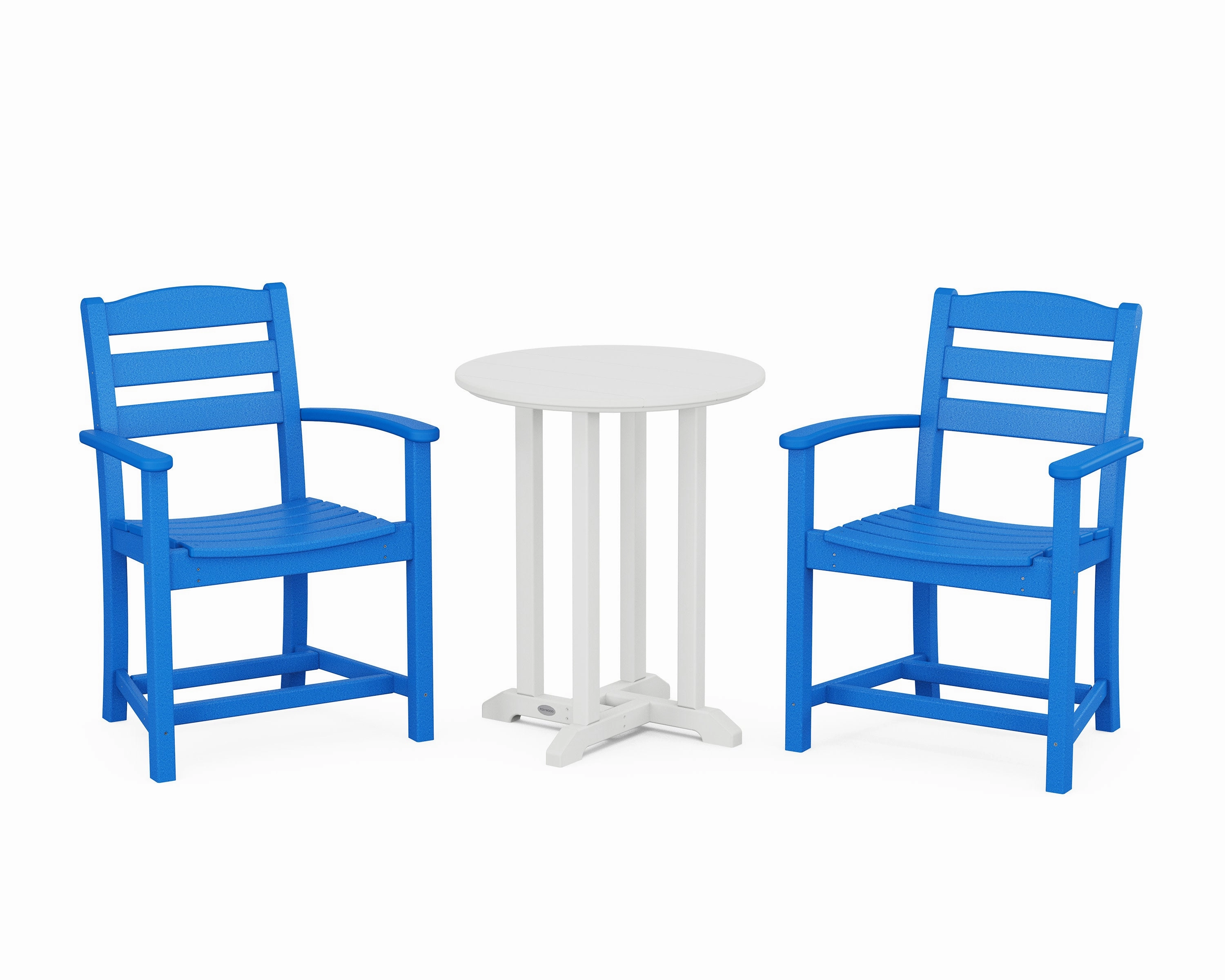 La Casa Caf 3-Piece Round Bistro Dining Set