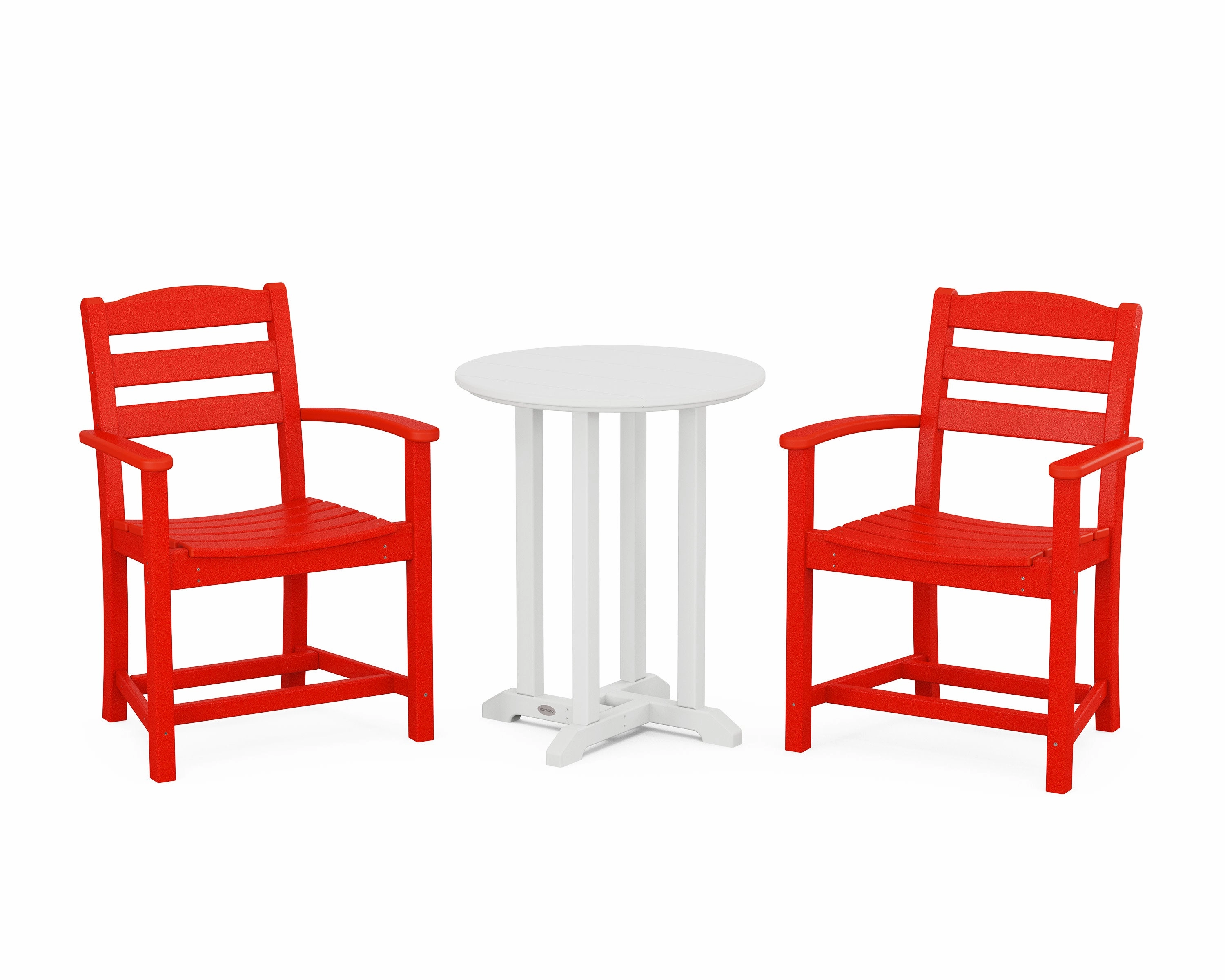 La Casa Caf 3-Piece Round Bistro Dining Set