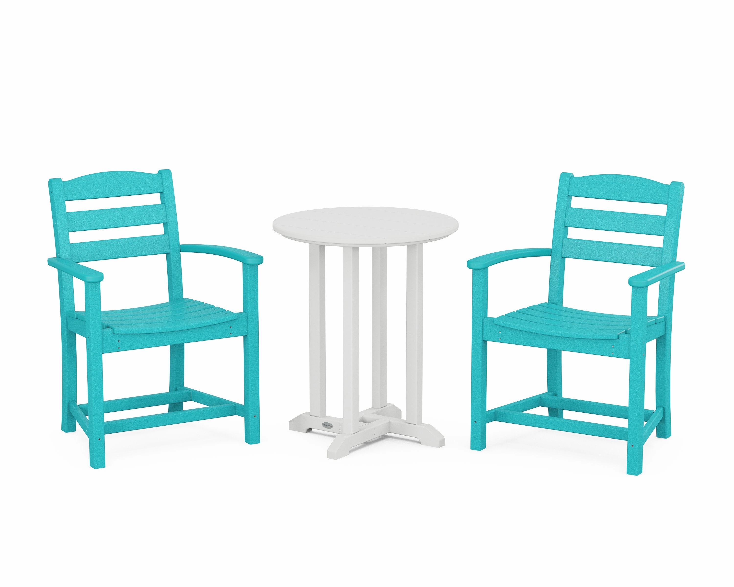 La Casa Caf 3-Piece Round Bistro Dining Set