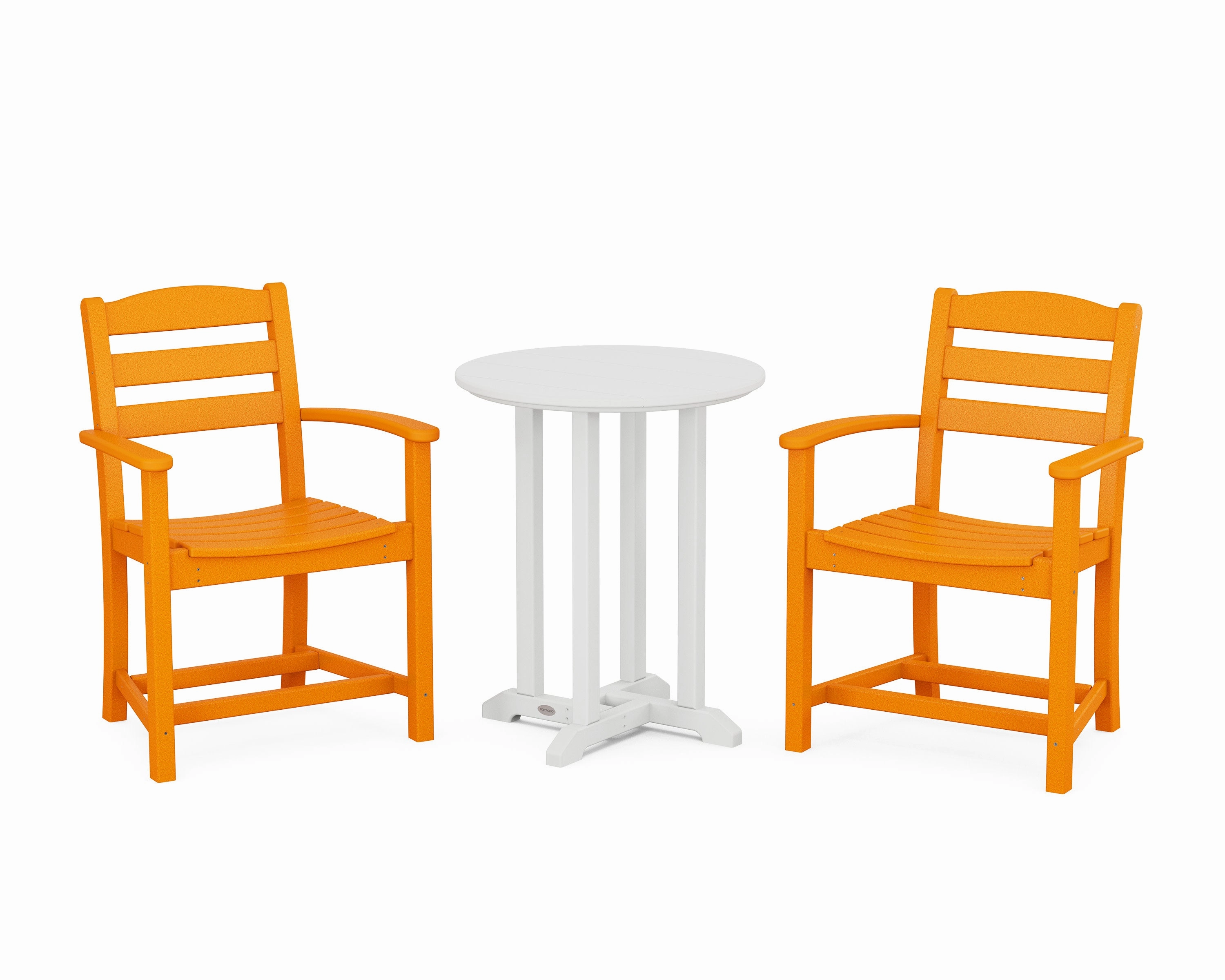 La Casa Caf 3-Piece Round Bistro Dining Set