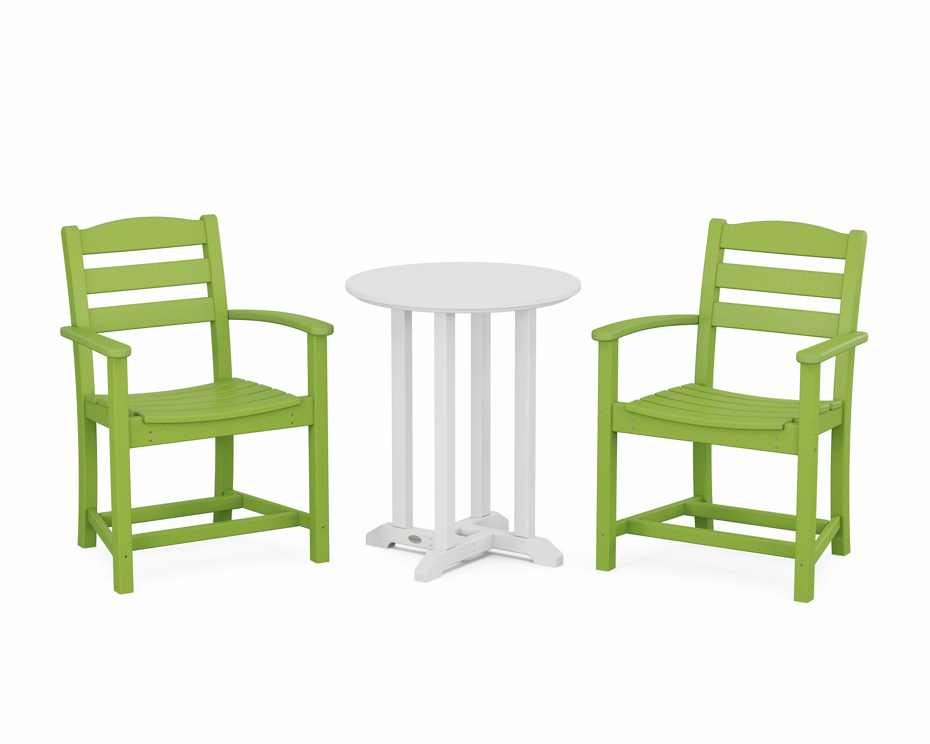 La Casa Caf 3-Piece Round Bistro Dining Set