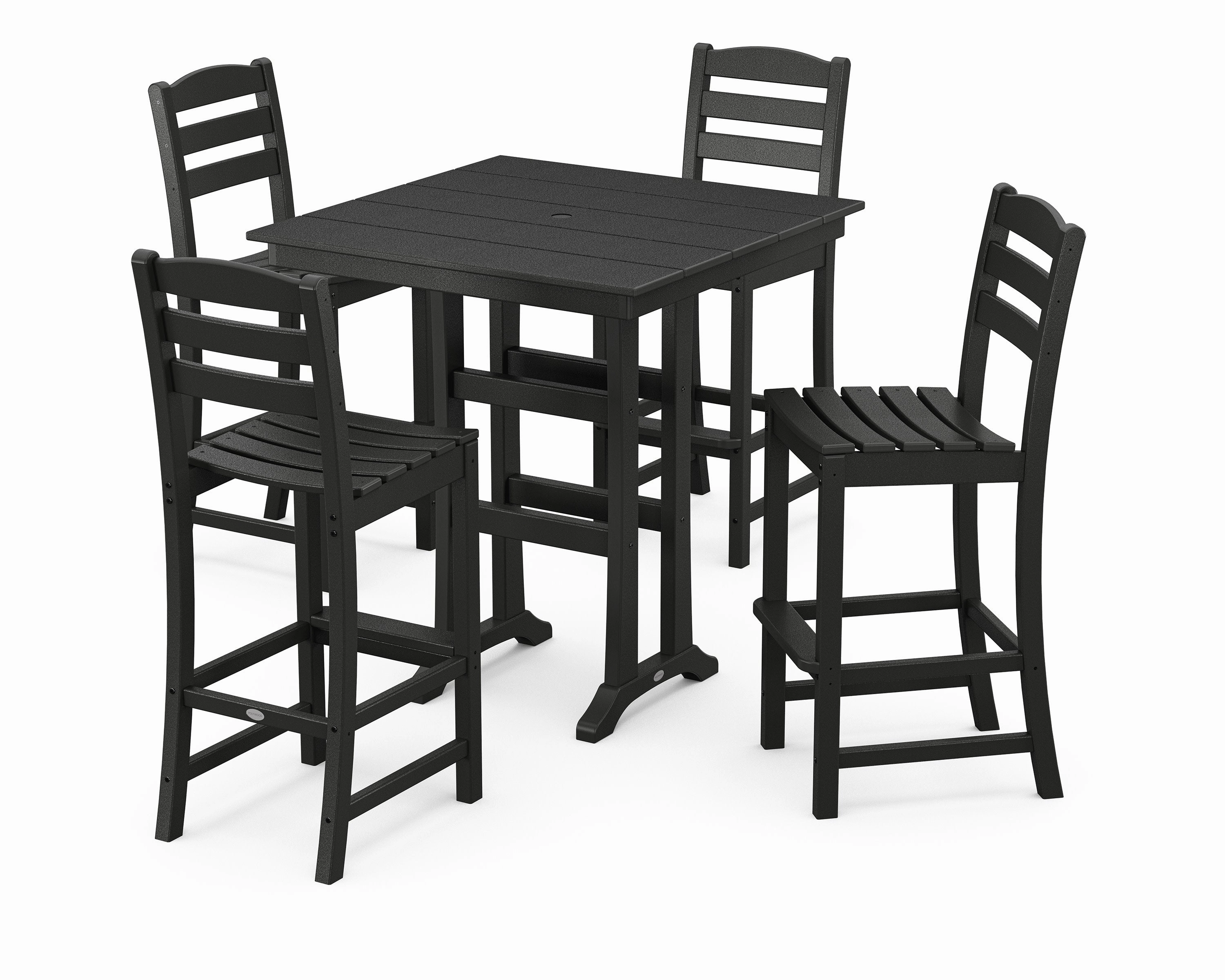 La Casa Caf 5-Piece Farmhouse Trestle Bar Set