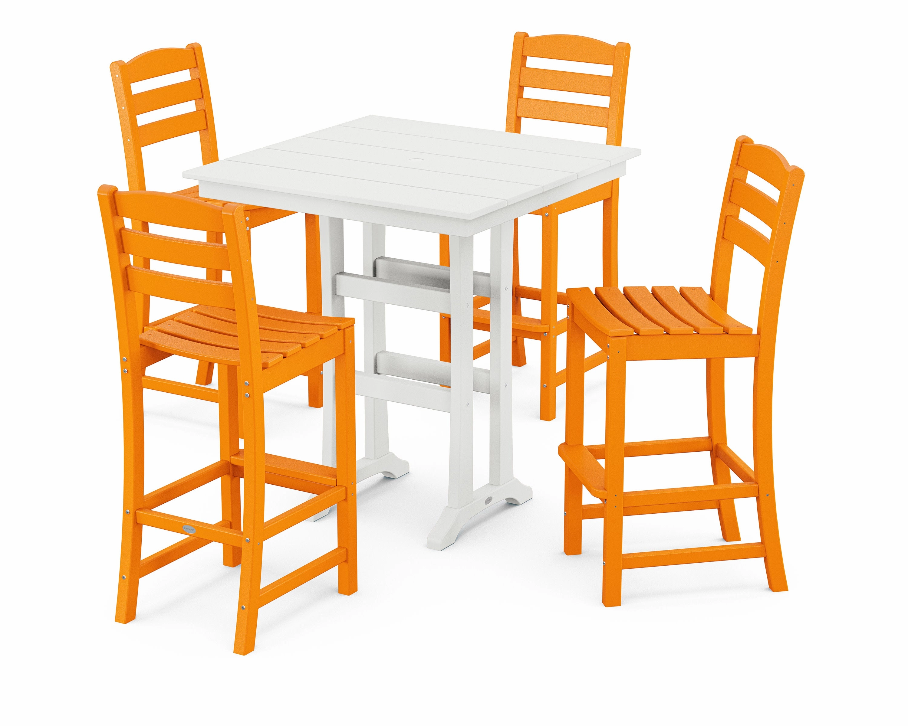 La Casa Caf 5-Piece Farmhouse Trestle Bar Set