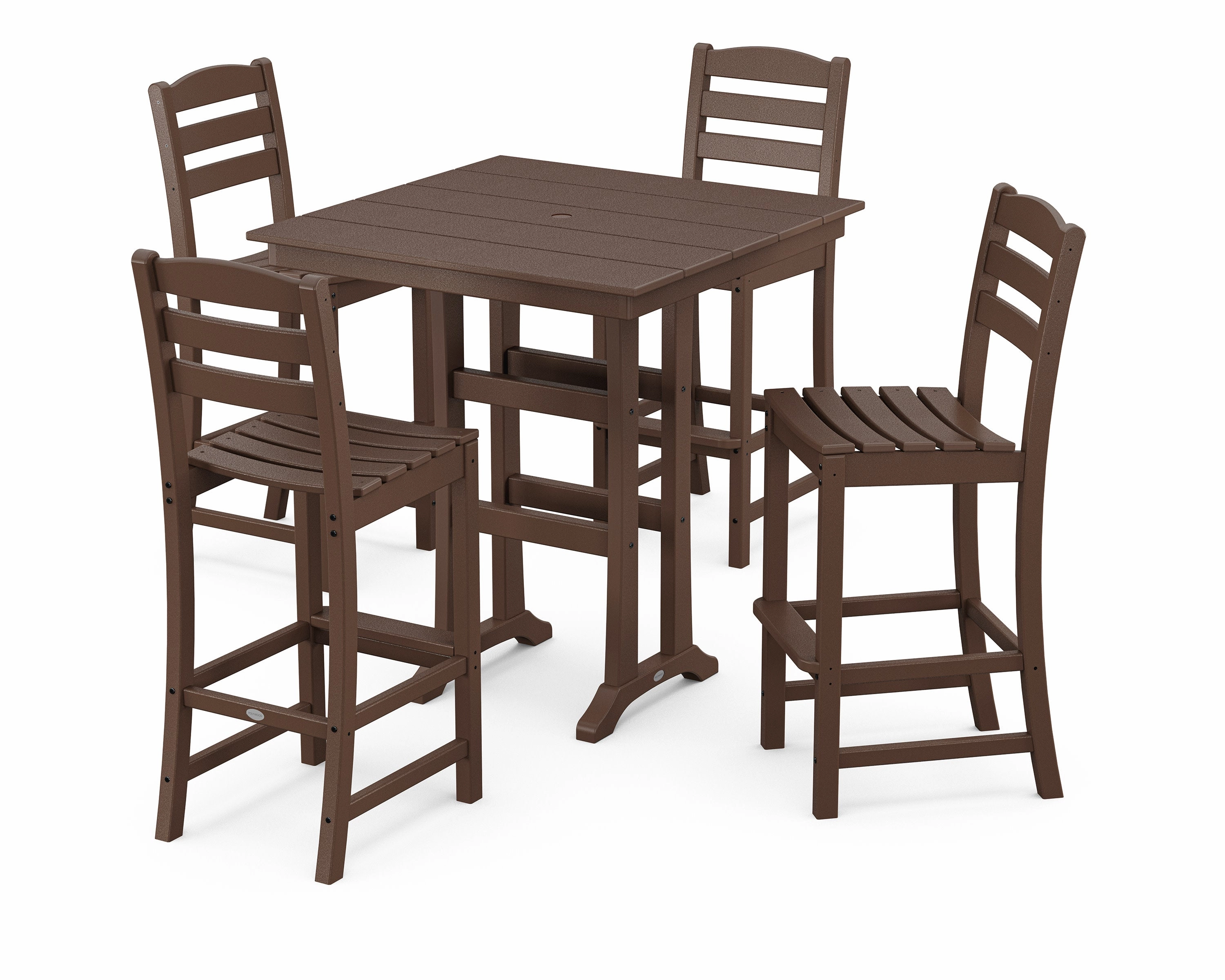 La Casa Caf 5-Piece Farmhouse Trestle Bar Set