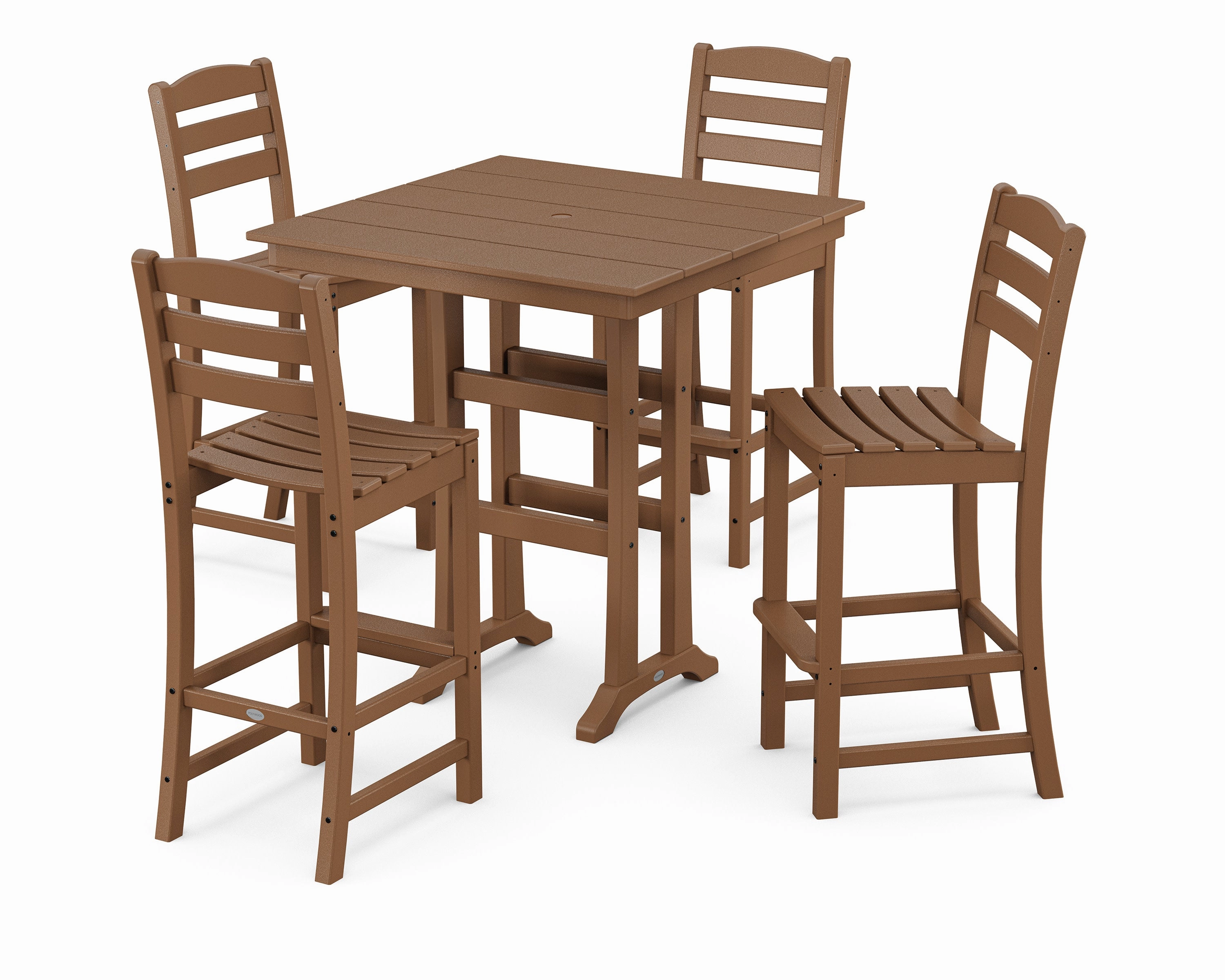 La Casa Caf 5-Piece Farmhouse Trestle Bar Set