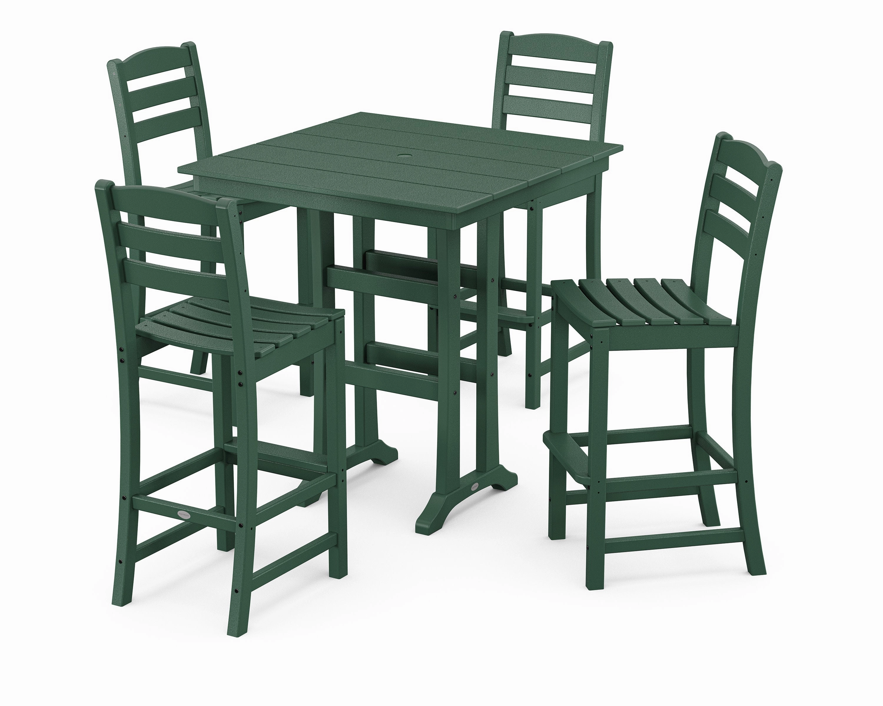 La Casa Caf 5-Piece Farmhouse Trestle Bar Set