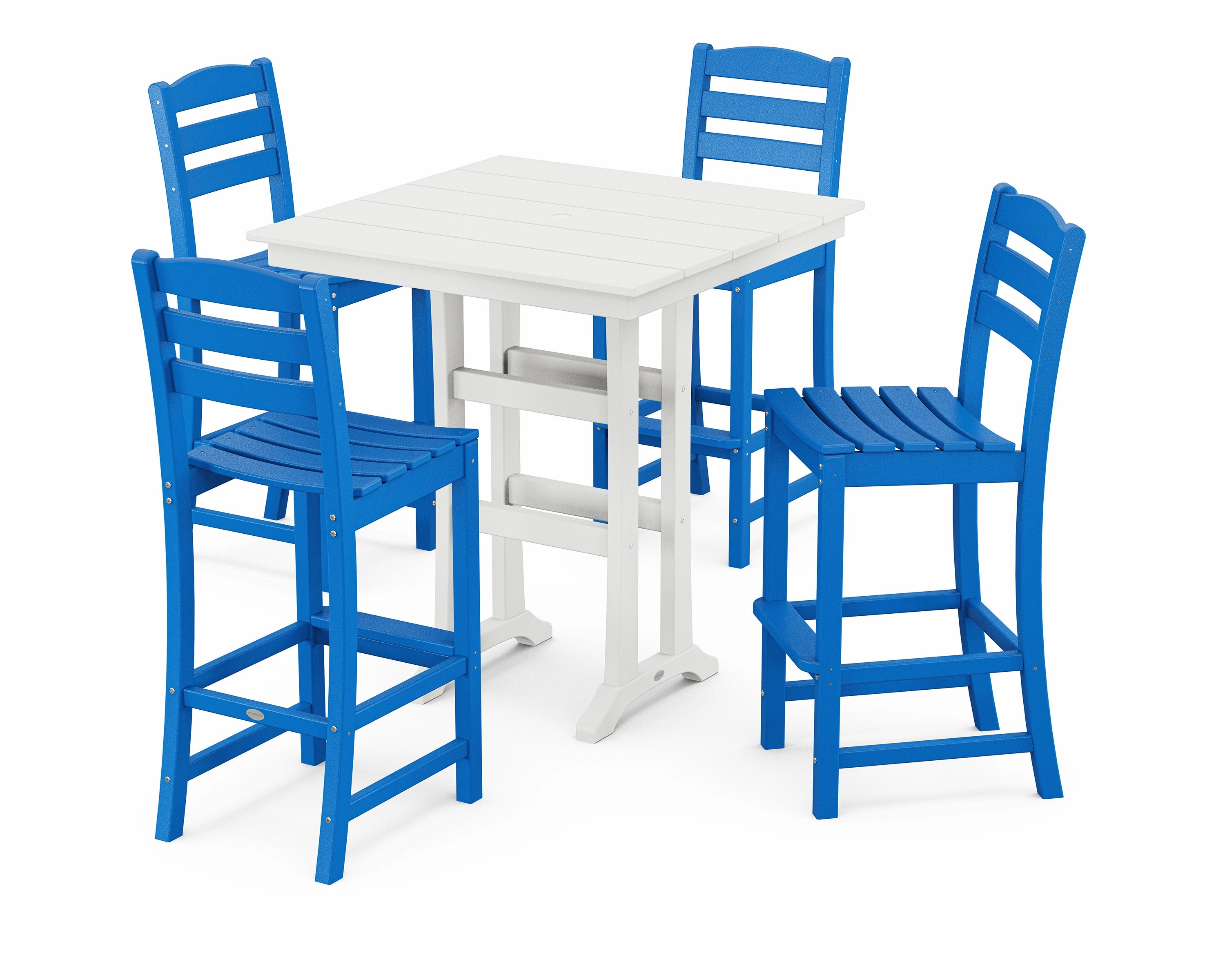 La Casa Caf 5-Piece Farmhouse Trestle Bar Set
