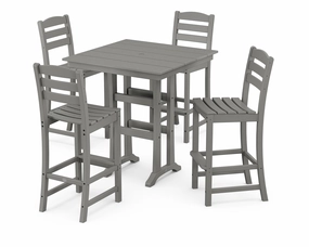 La Casa Caf 5-Piece Farmhouse Trestle Bar Setoutdoor patio furniture set