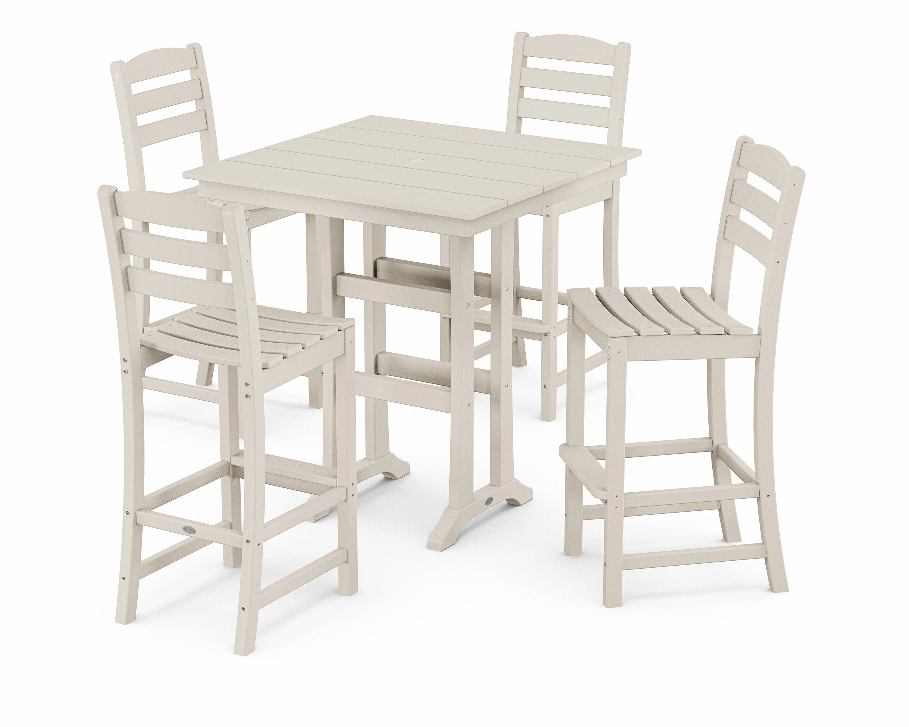 La Casa Caf 5-Piece Farmhouse Trestle Bar Set