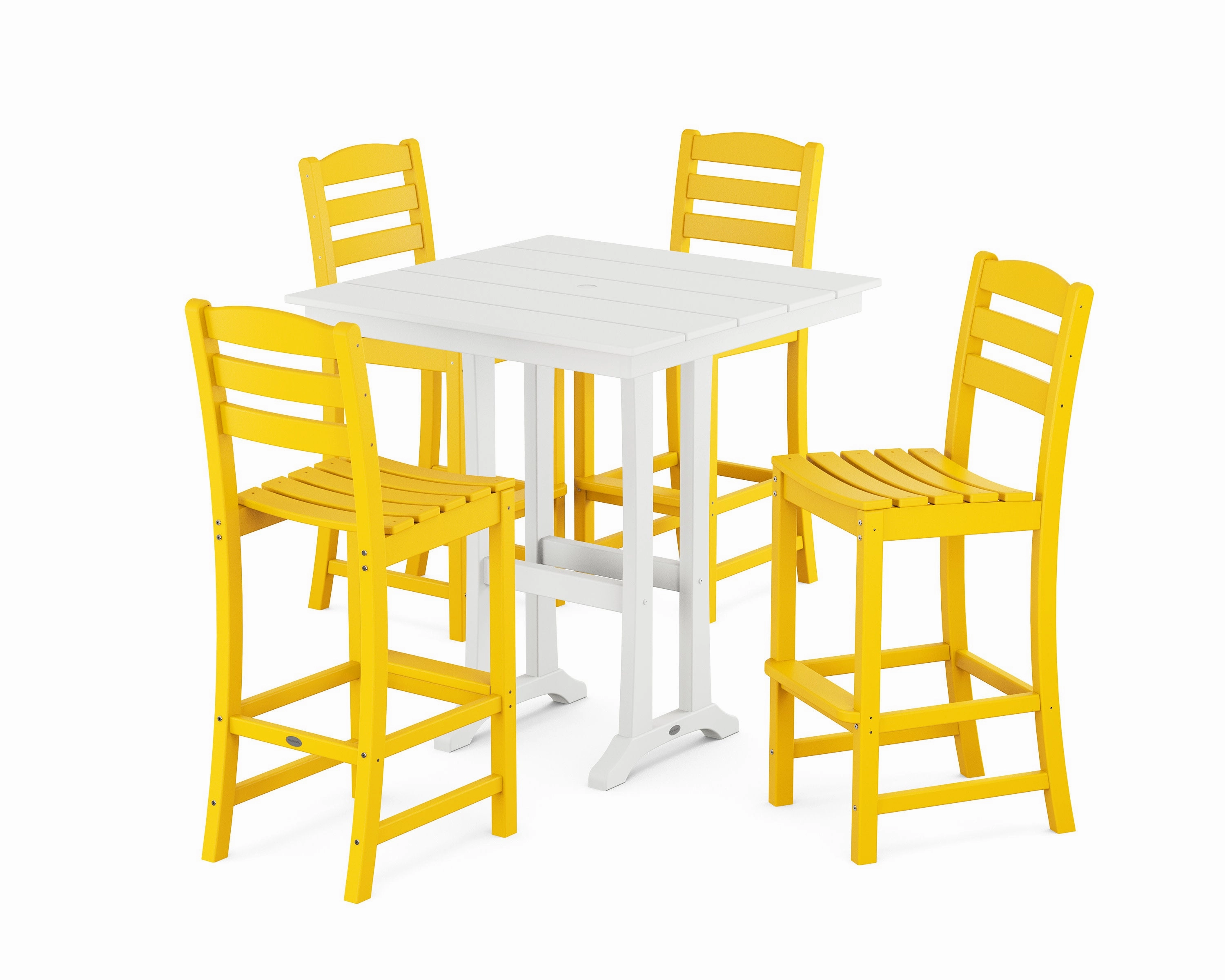 La Casa Caf 5-Piece Farmhouse Trestle Bar Set