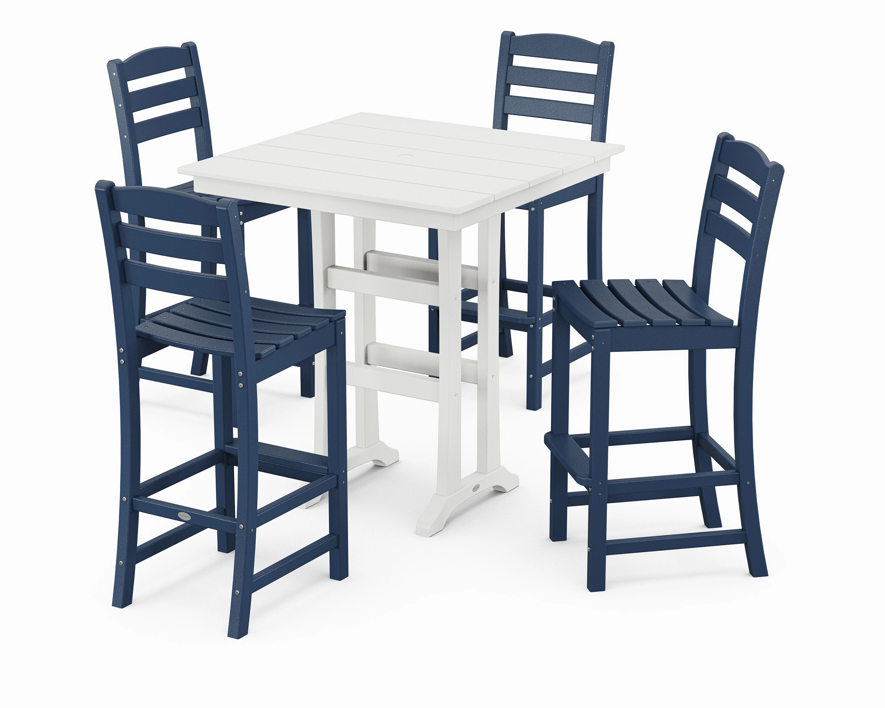 La Casa Caf 5-Piece Farmhouse Trestle Bar Set