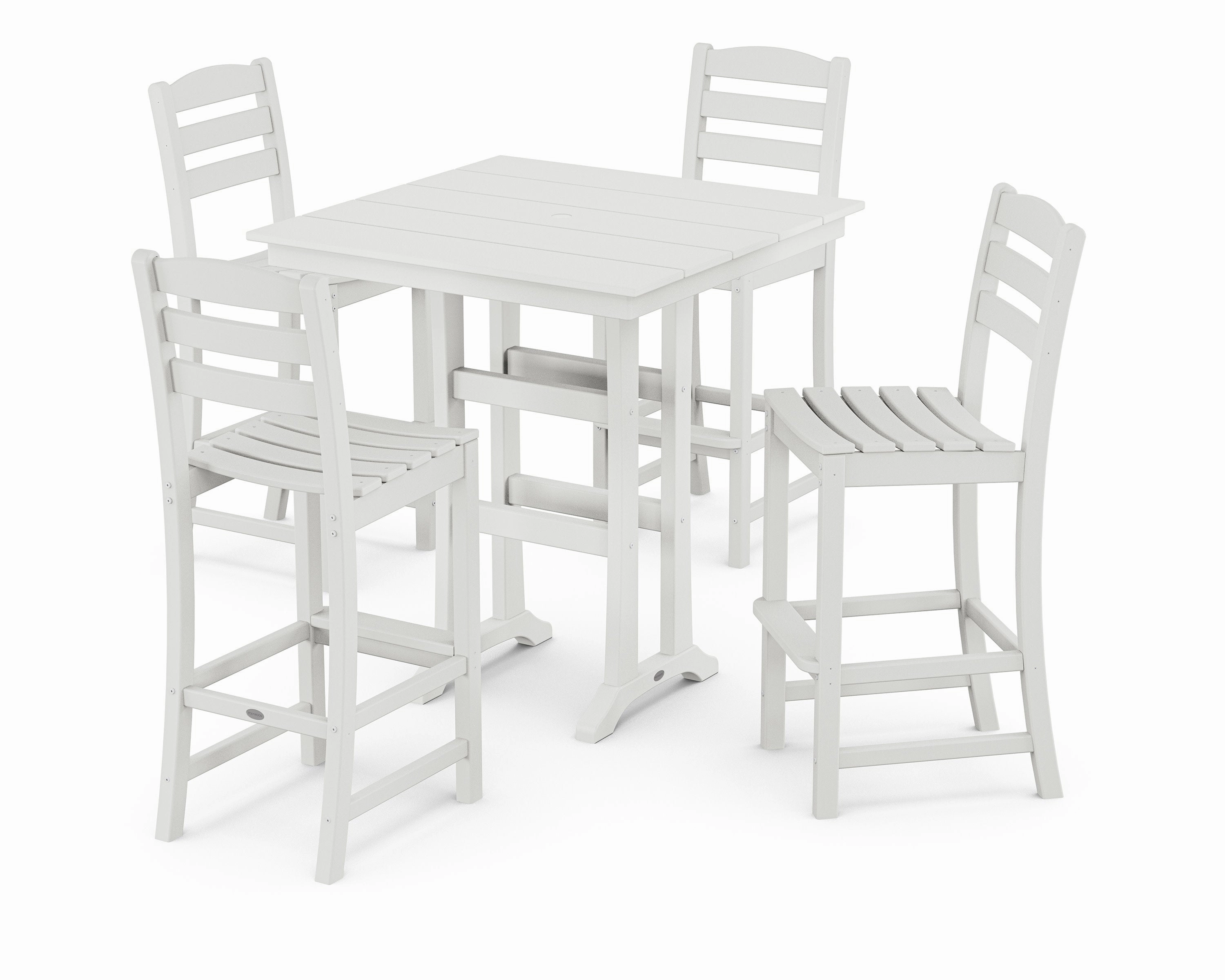 La Casa Caf 5-Piece Farmhouse Trestle Bar Set