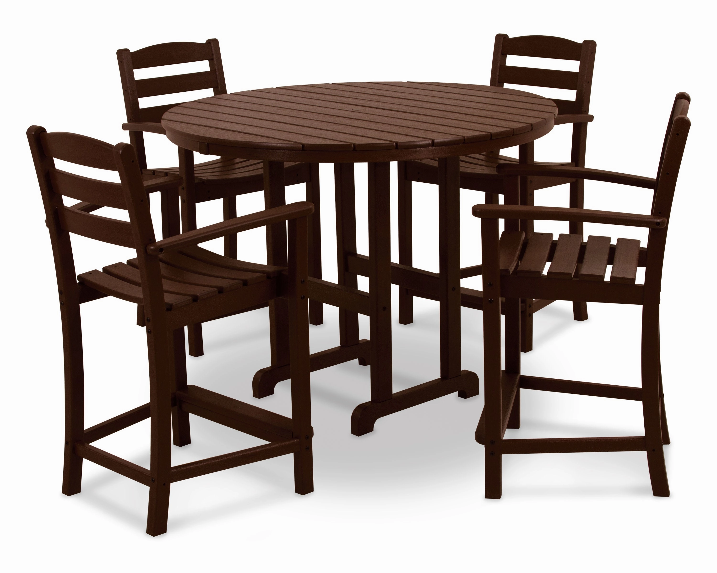 La Casa Caf 5-Piece Round Farmhouse Counter Set