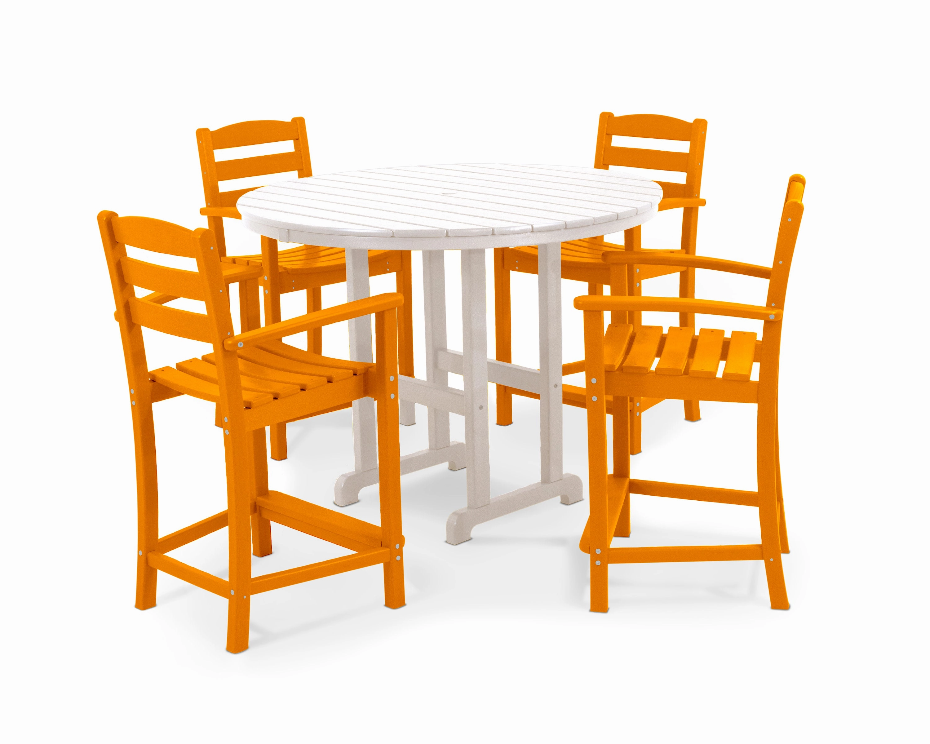 La Casa Caf 5-Piece Round Farmhouse Counter Set