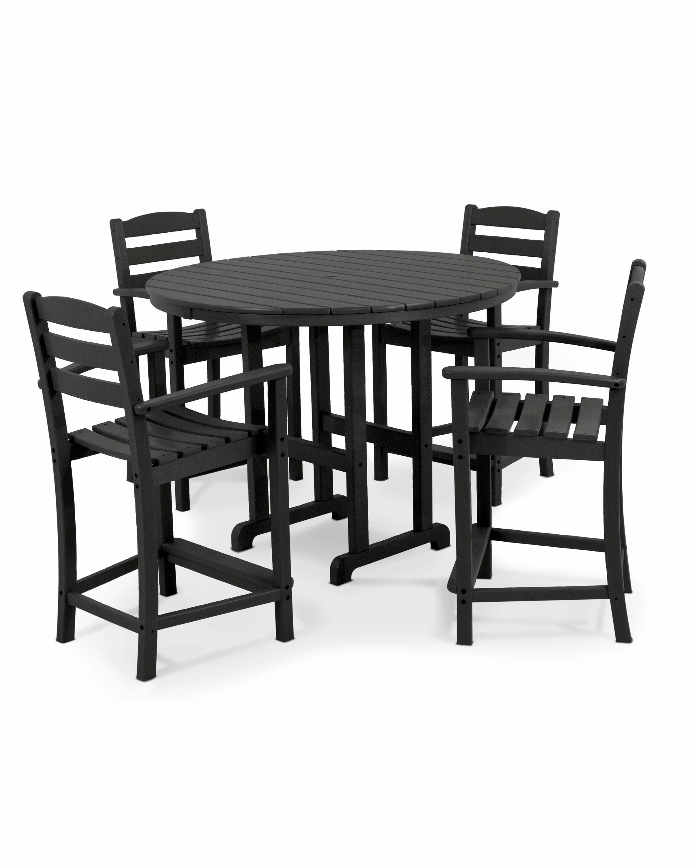 La Casa Caf 5-Piece Round Farmhouse Counter Set