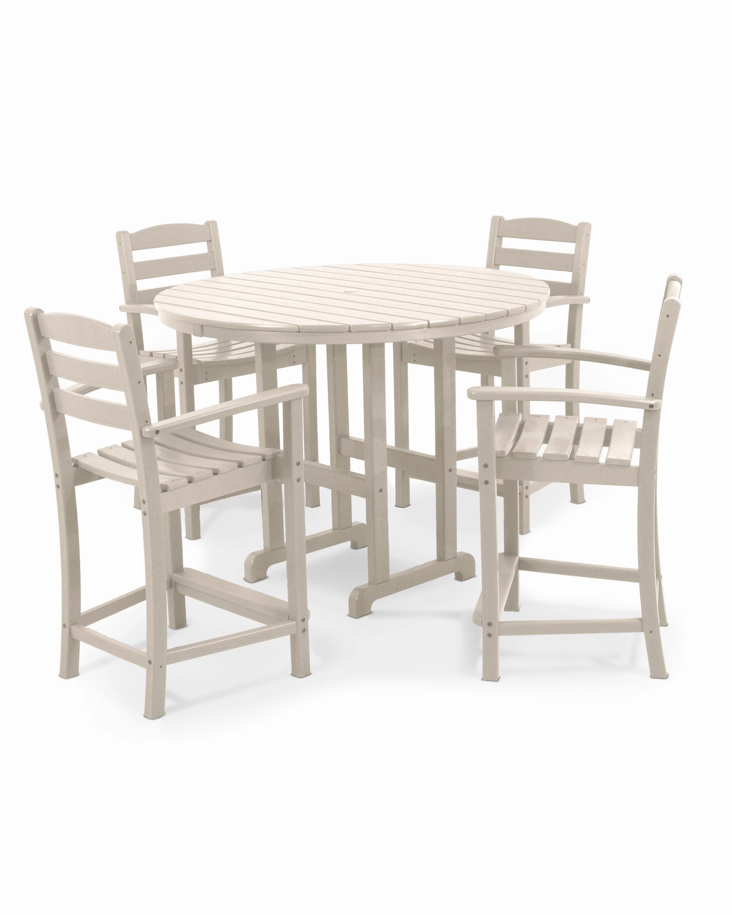 La Casa Caf 5-Piece Round Farmhouse Counter Set