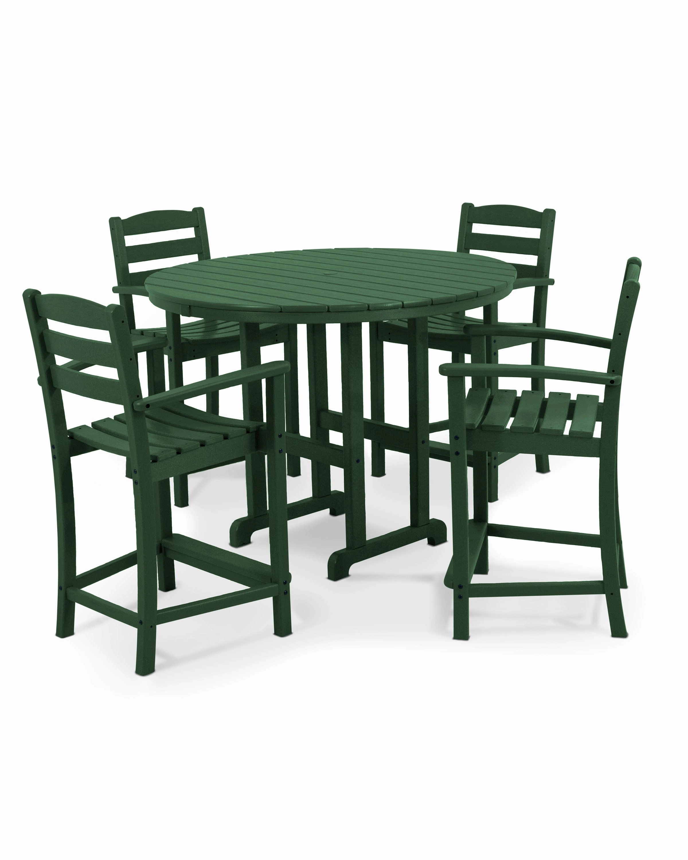 La Casa Caf 5-Piece Round Farmhouse Counter Set