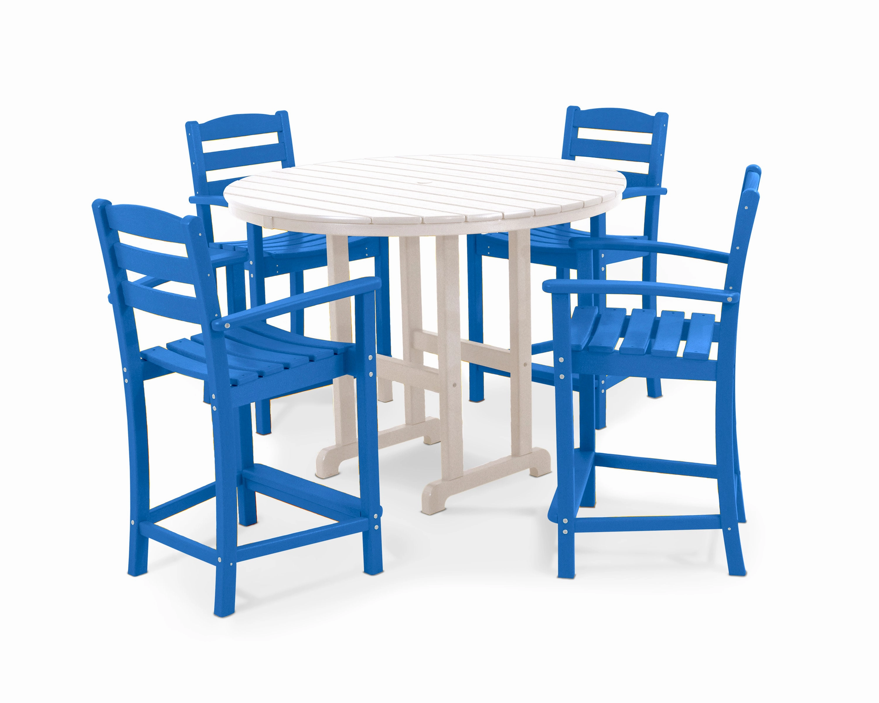La Casa Caf 5-Piece Round Farmhouse Counter Set