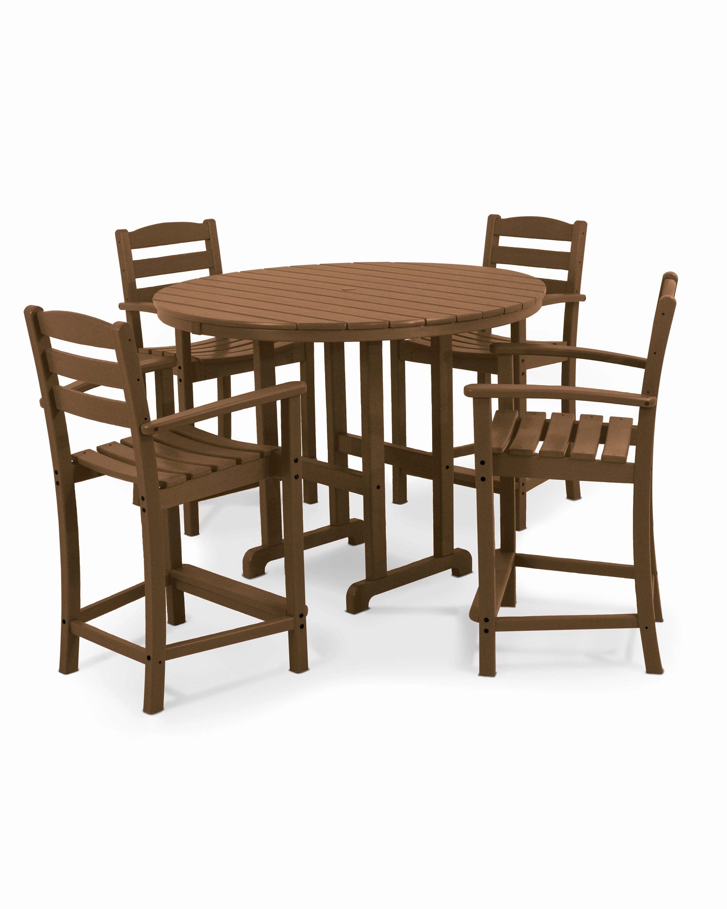 La Casa Caf 5-Piece Round Farmhouse Counter Set