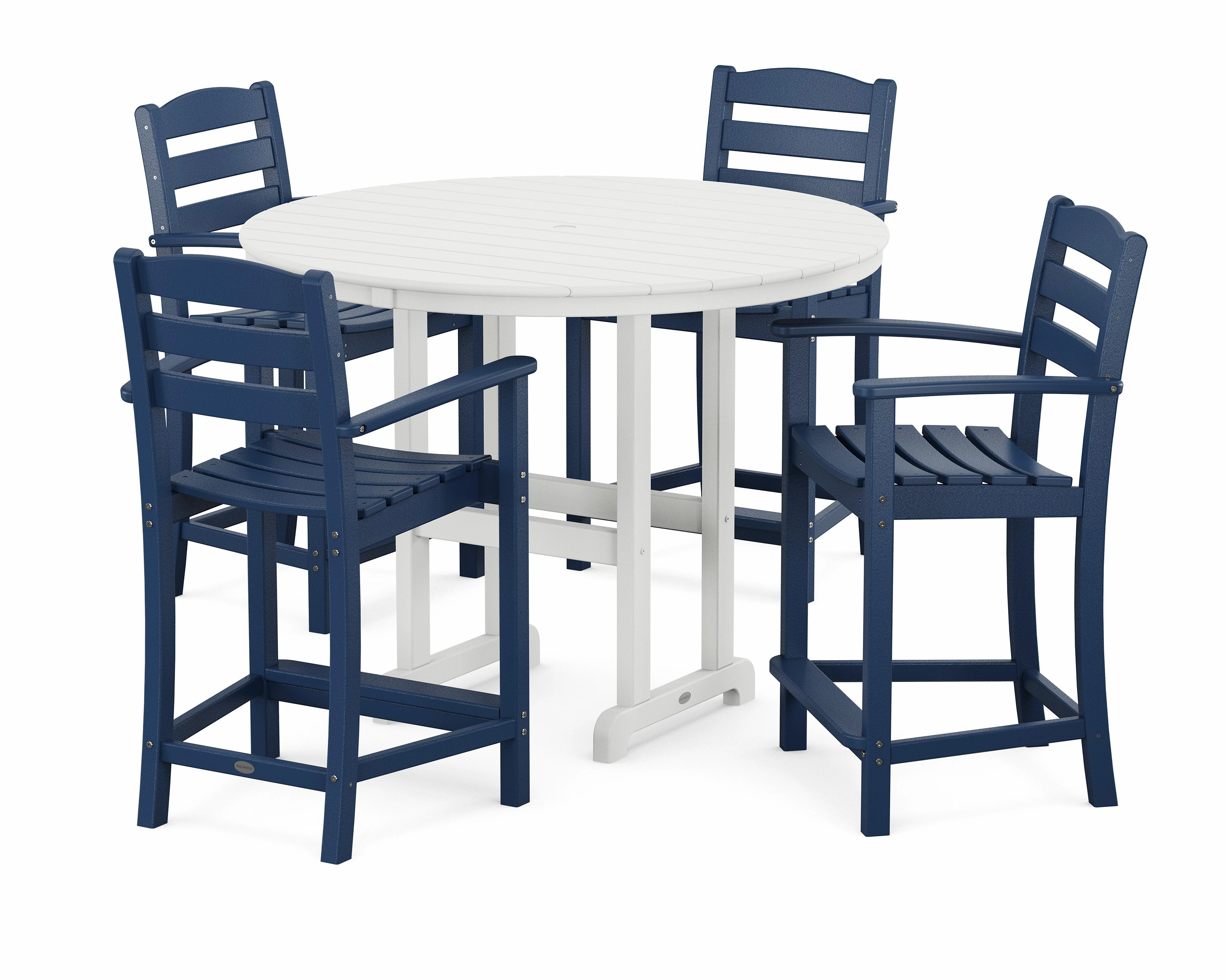 La Casa Caf 5-Piece Round Farmhouse Counter Set