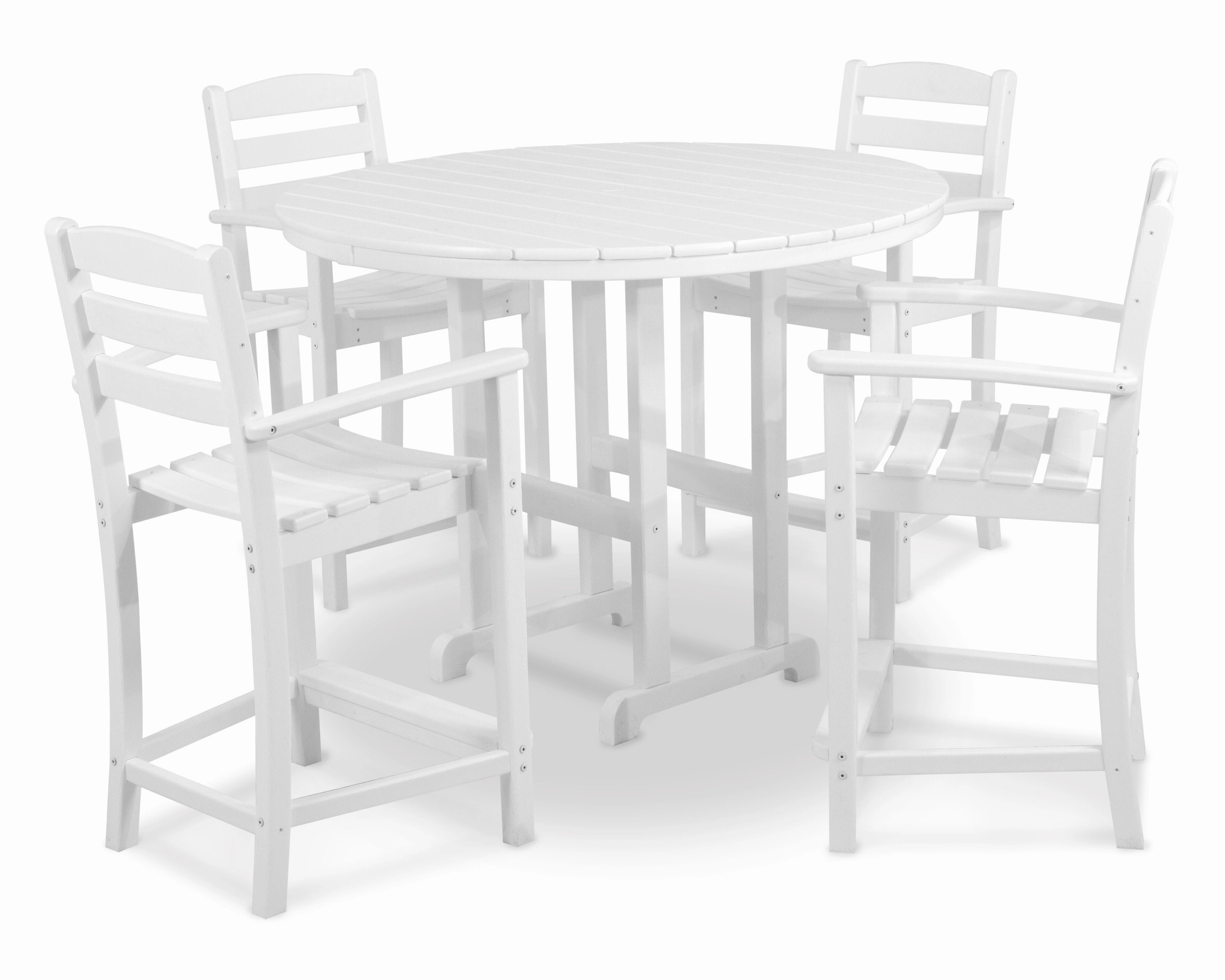 La Casa Caf 5-Piece Round Farmhouse Counter Set