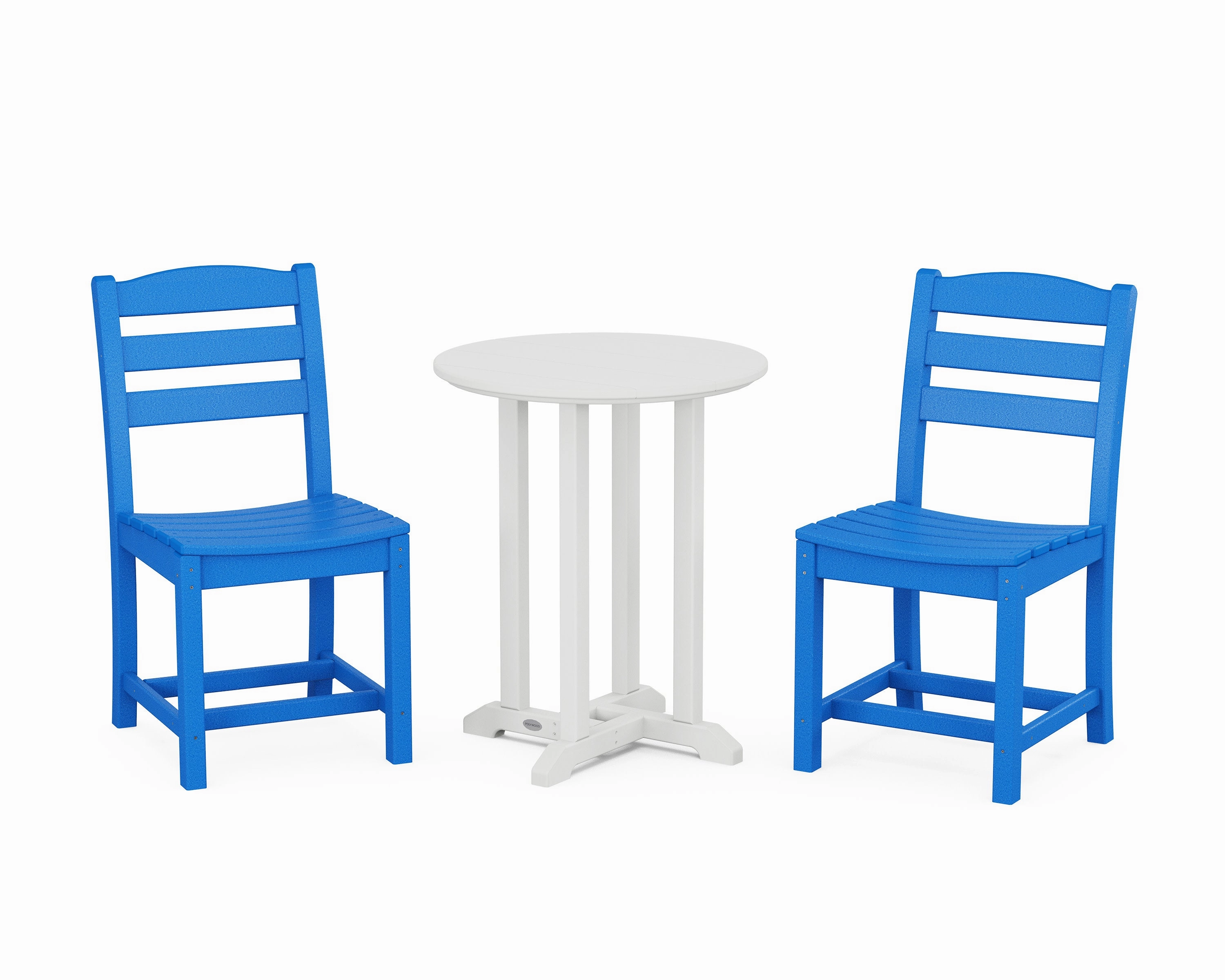 La Casa Caf Side Chair 3-Piece Round Bistro Dining Set