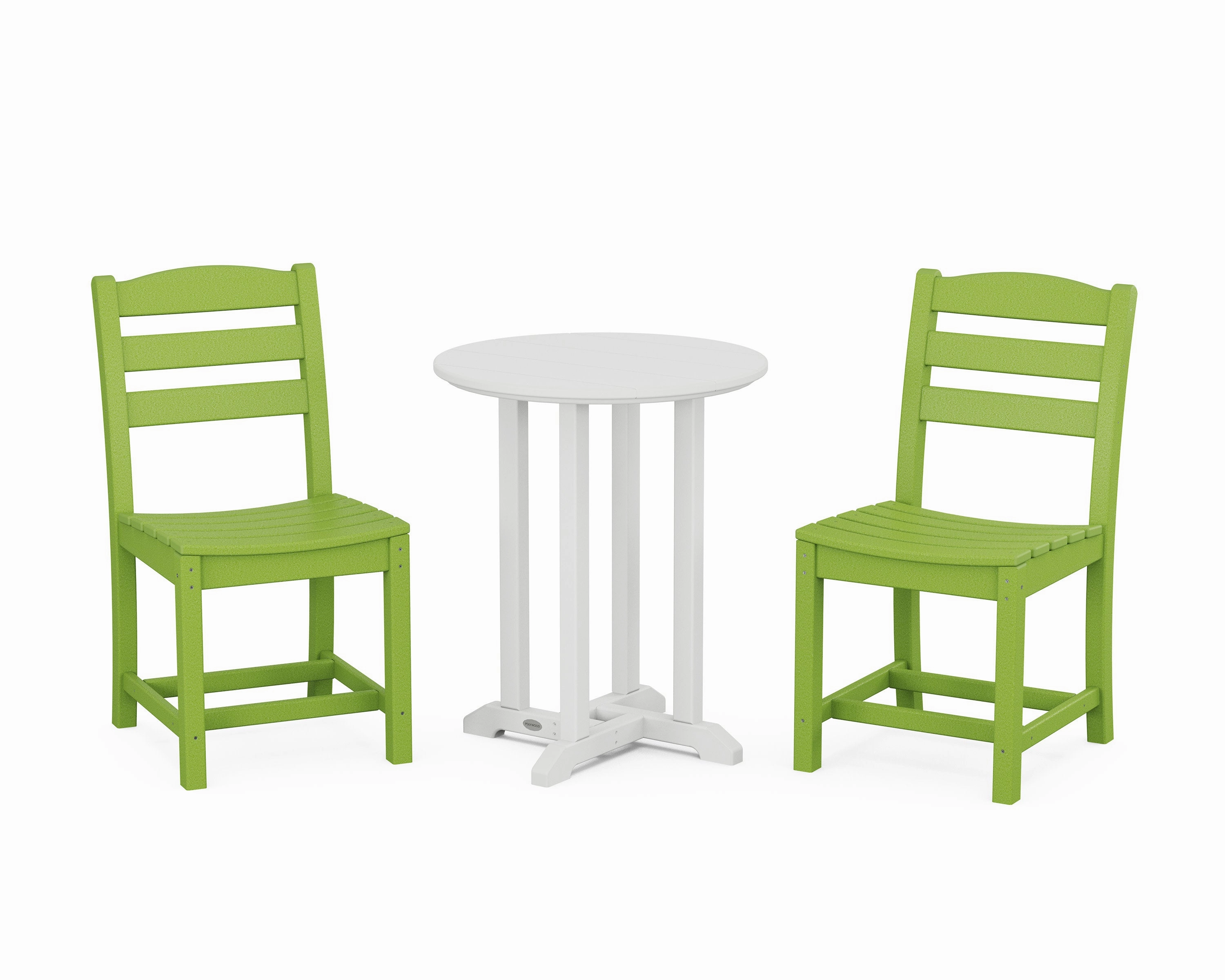 La Casa Caf Side Chair 3-Piece Round Bistro Dining Set