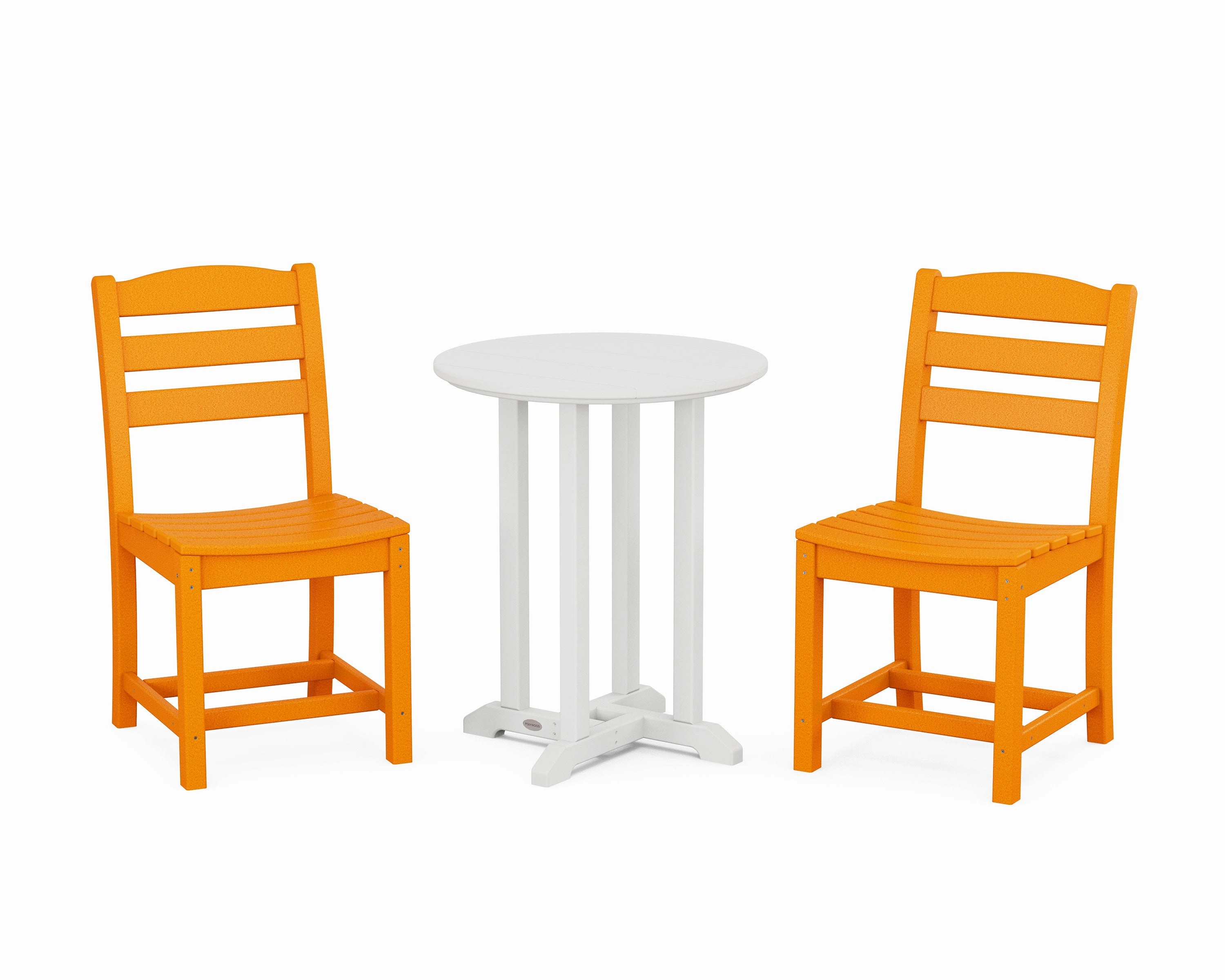 La Casa Caf Side Chair 3-Piece Round Bistro Dining Set