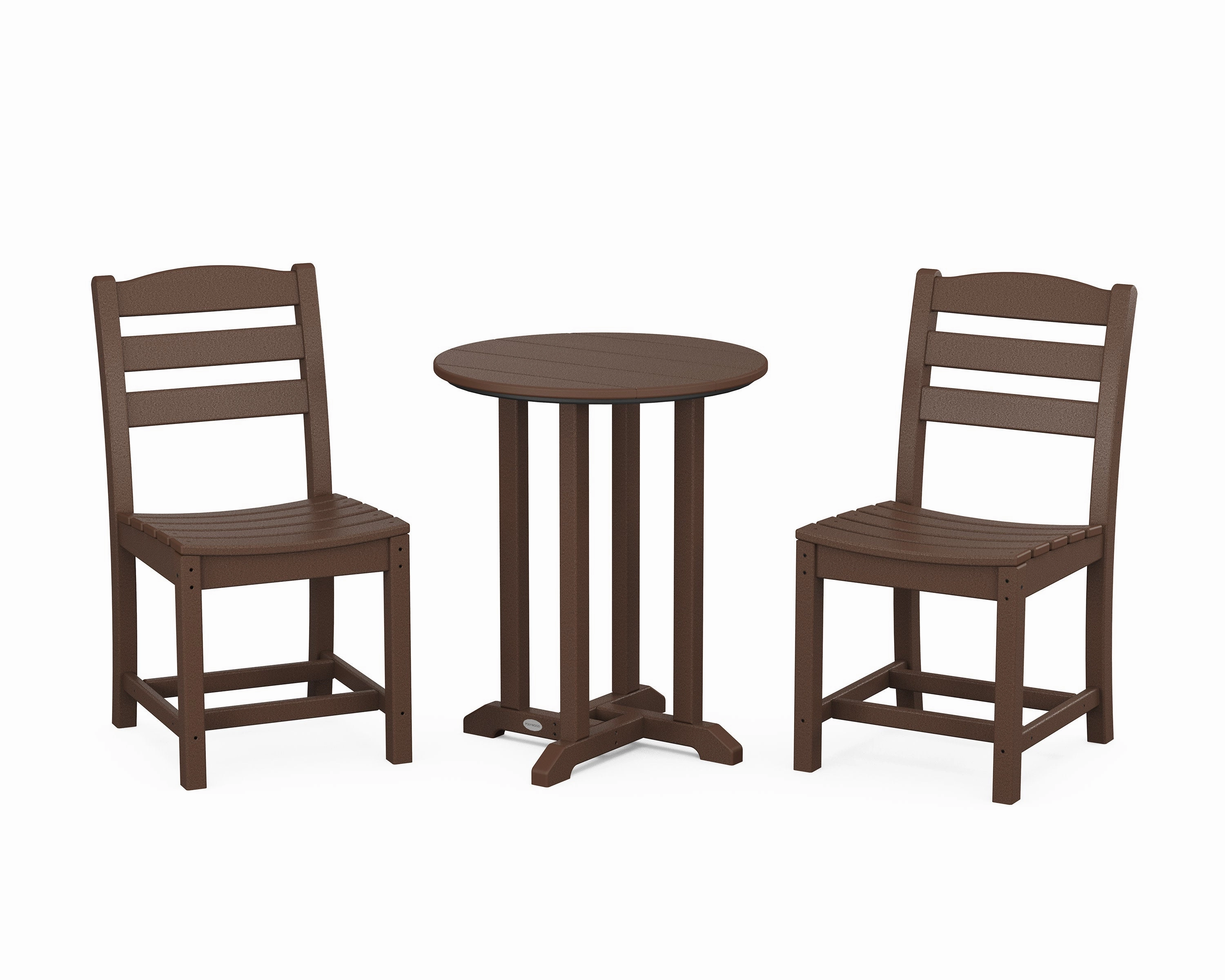 La Casa Caf Side Chair 3-Piece Round Bistro Dining Set