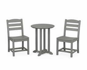 La Casa Caf Side Chair 3-Piece Round Bistro Dining Setoutdoor patio furniture set