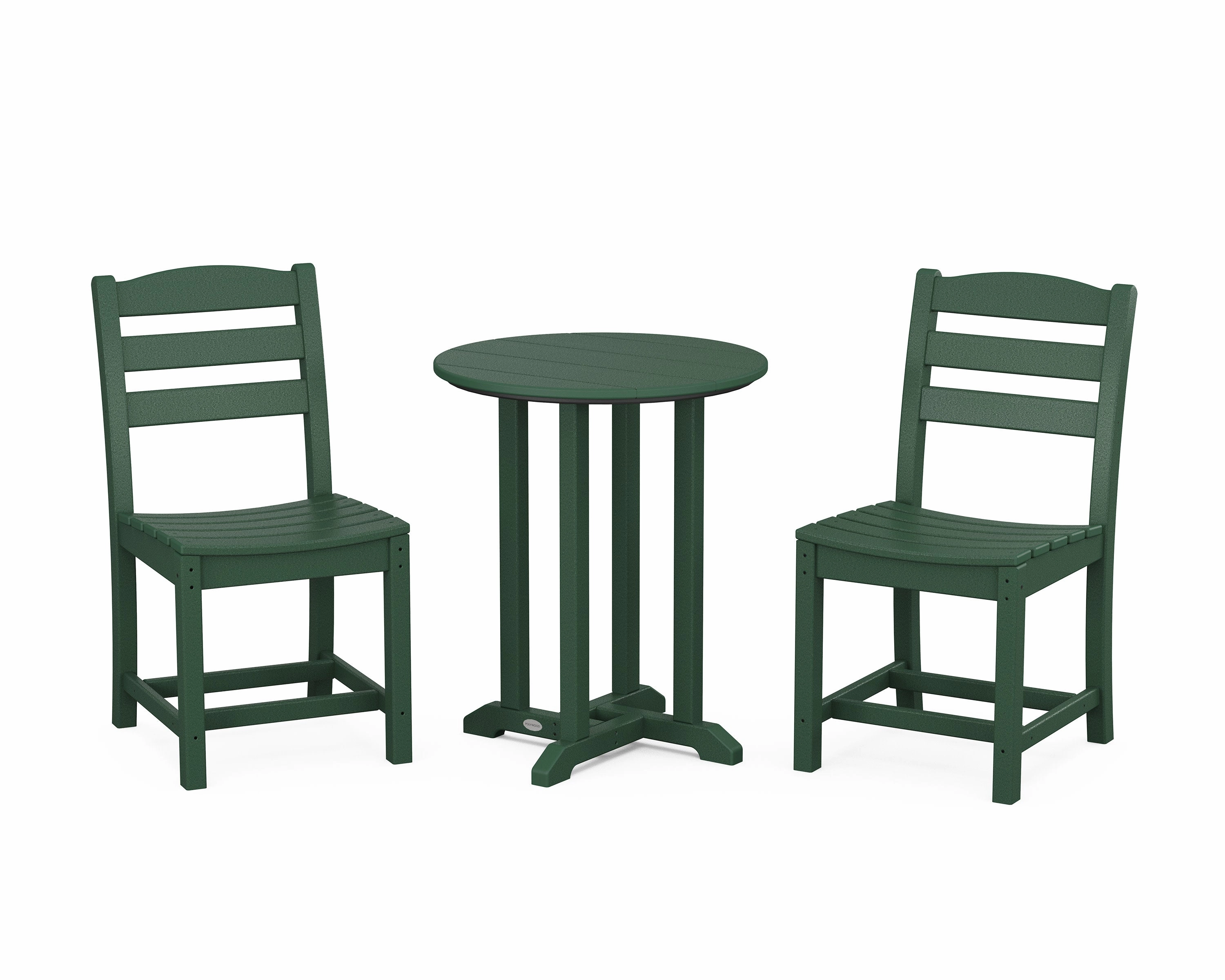 La Casa Caf Side Chair 3-Piece Round Bistro Dining Set