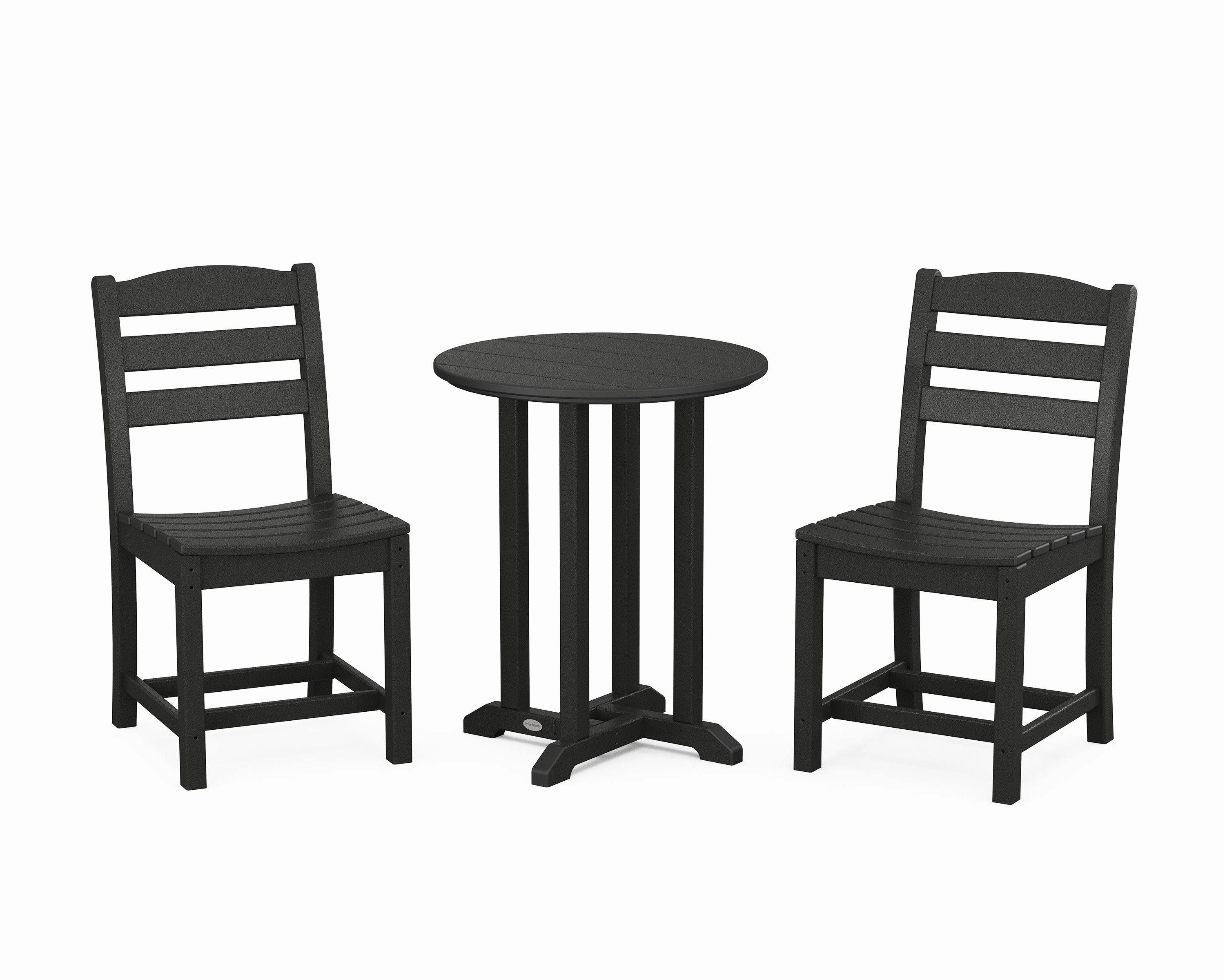 La Casa Caf Side Chair 3-Piece Round Bistro Dining Set