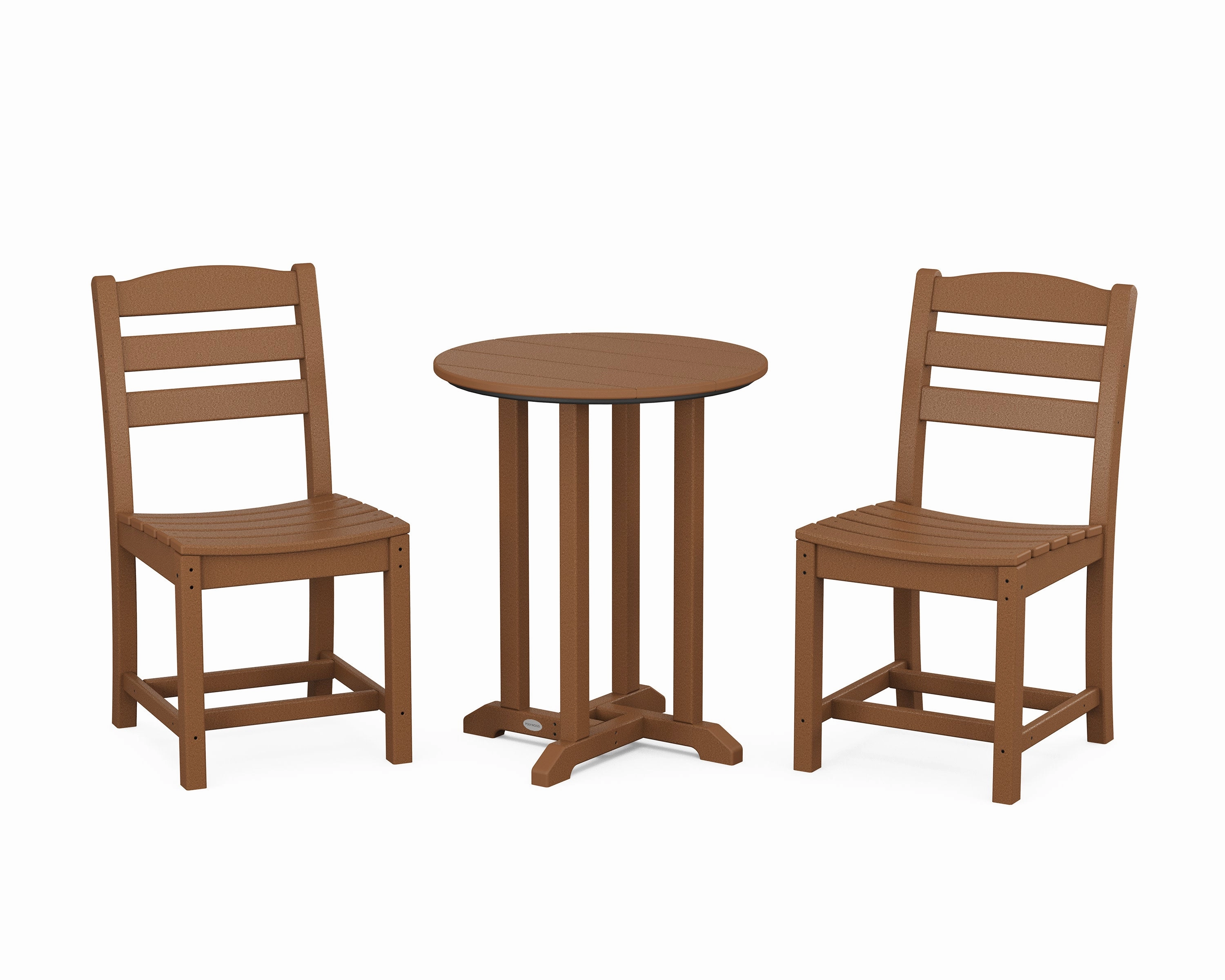 La Casa Caf Side Chair 3-Piece Round Bistro Dining Set