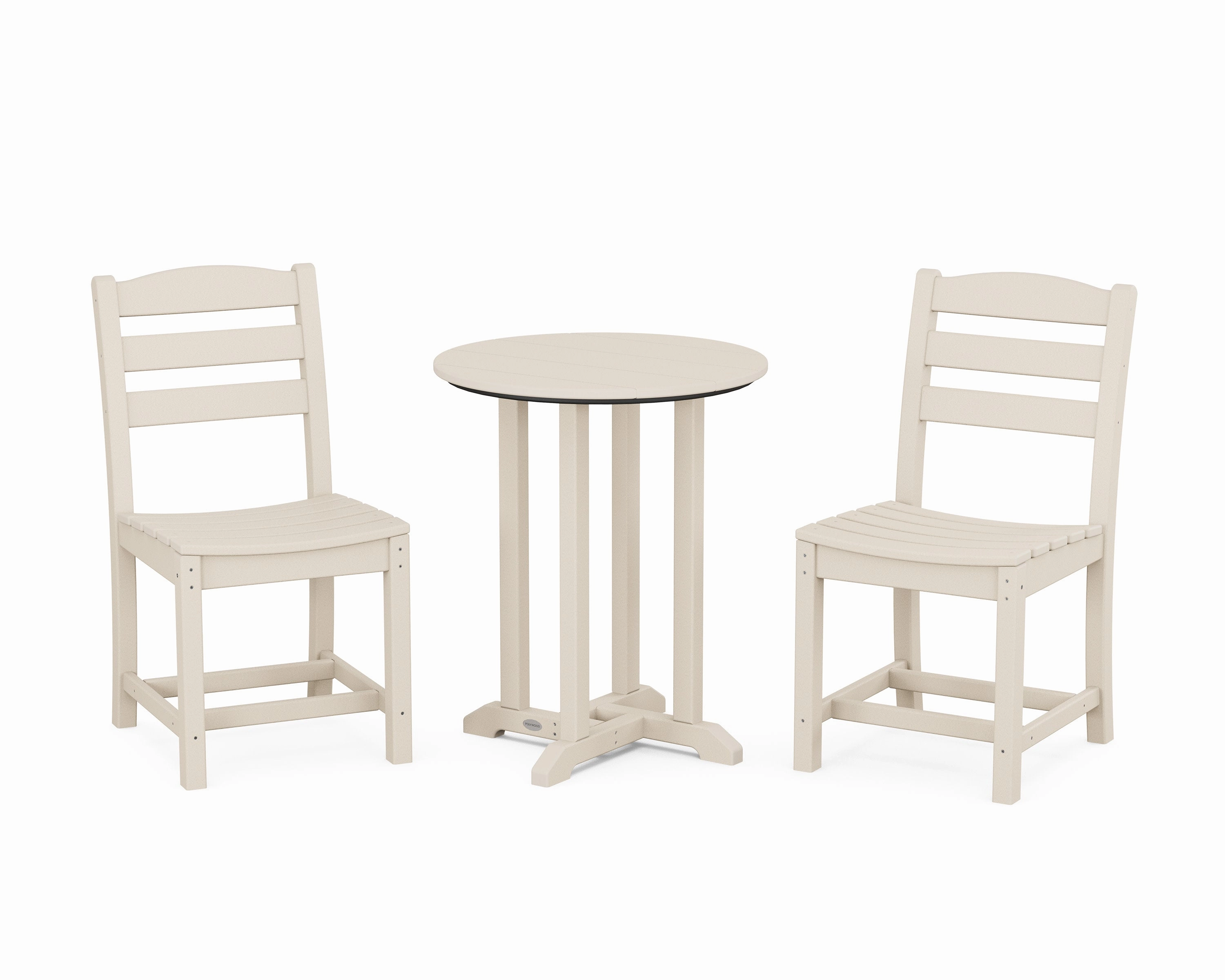 La Casa Caf Side Chair 3-Piece Round Bistro Dining Set