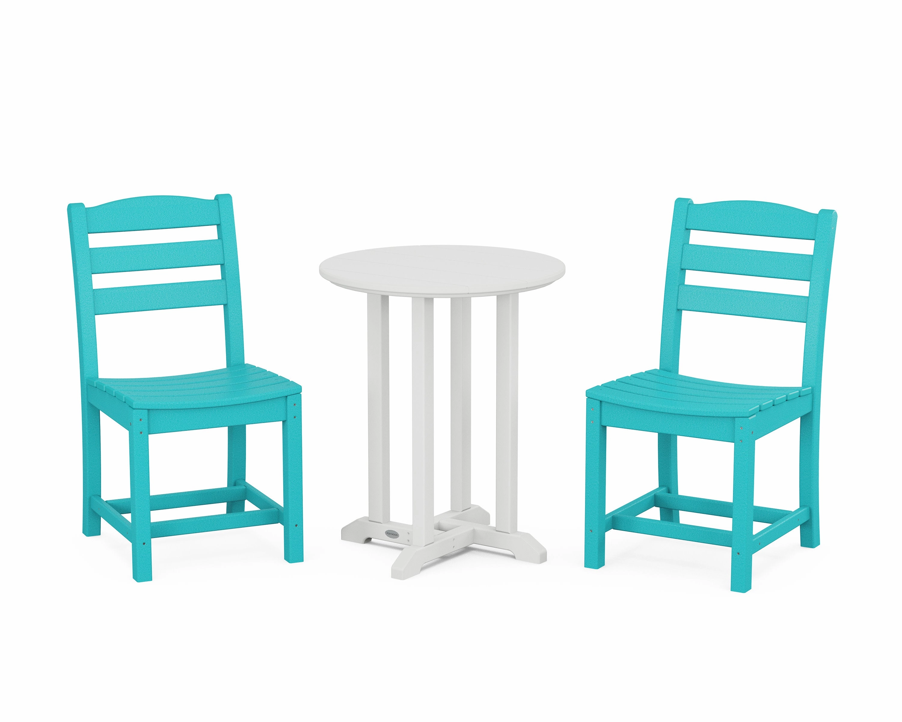 La Casa Caf Side Chair 3-Piece Round Bistro Dining Set