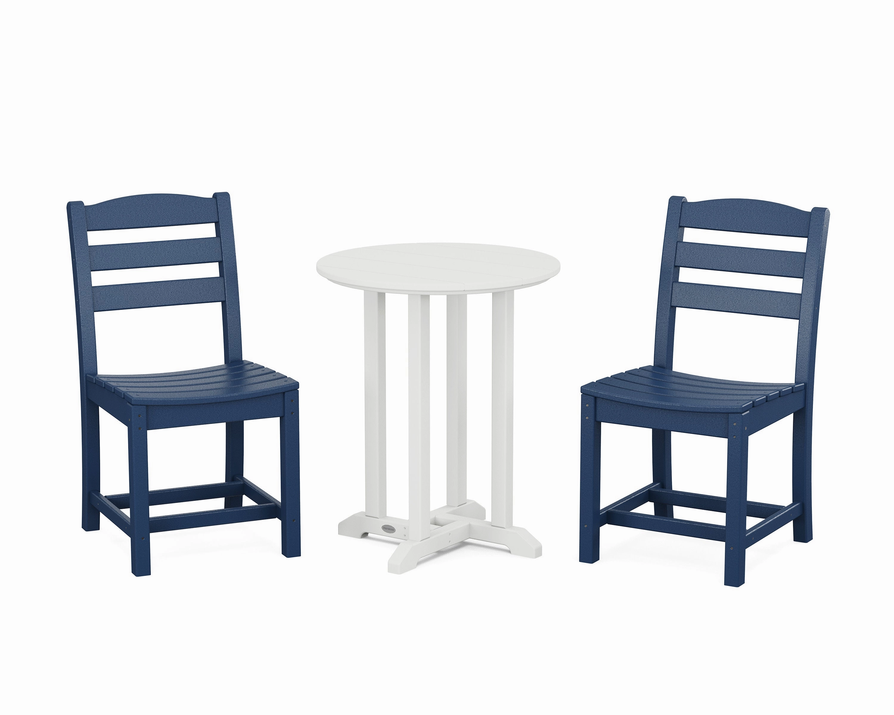 La Casa Caf Side Chair 3-Piece Round Bistro Dining Set