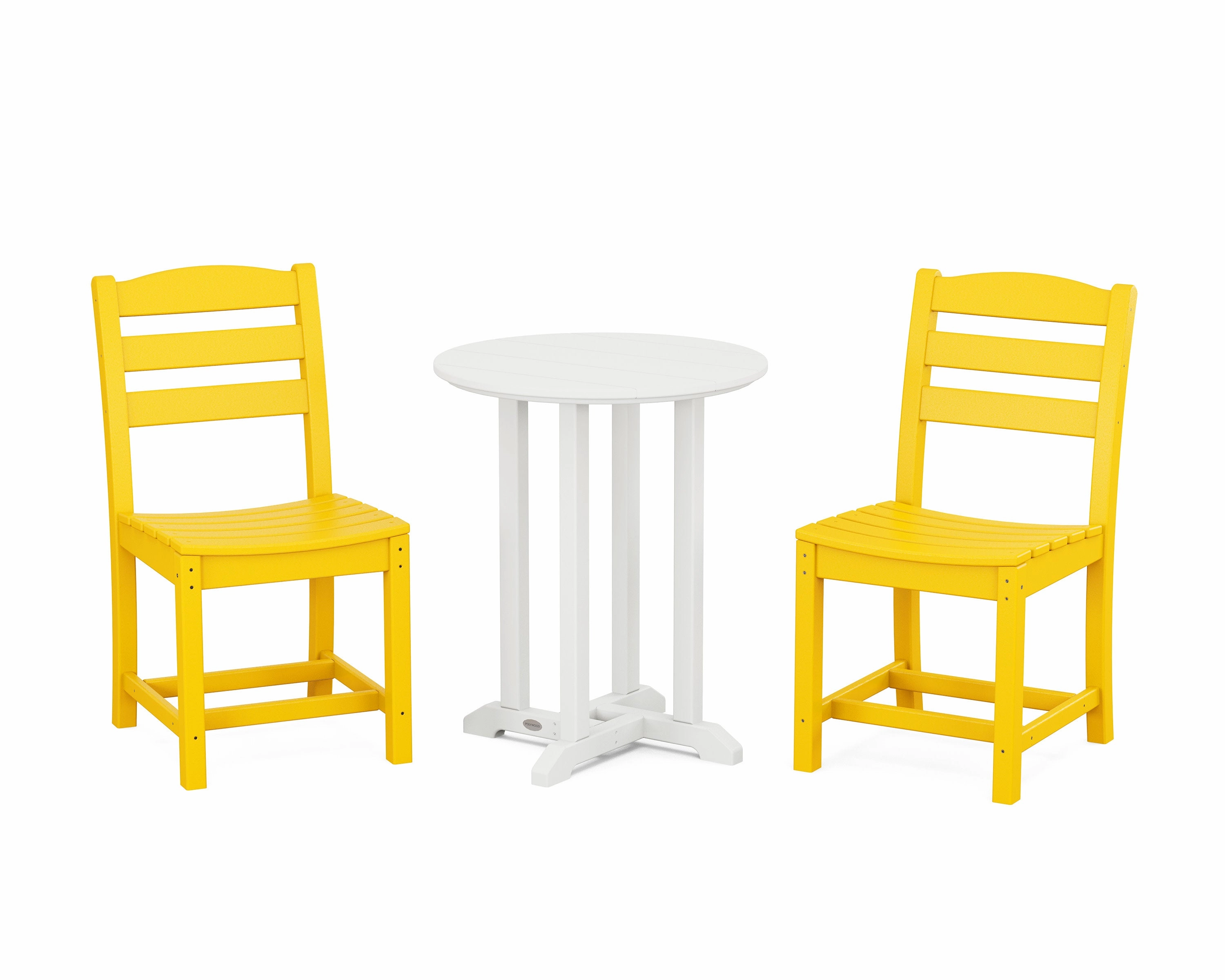 La Casa Caf Side Chair 3-Piece Round Bistro Dining Set