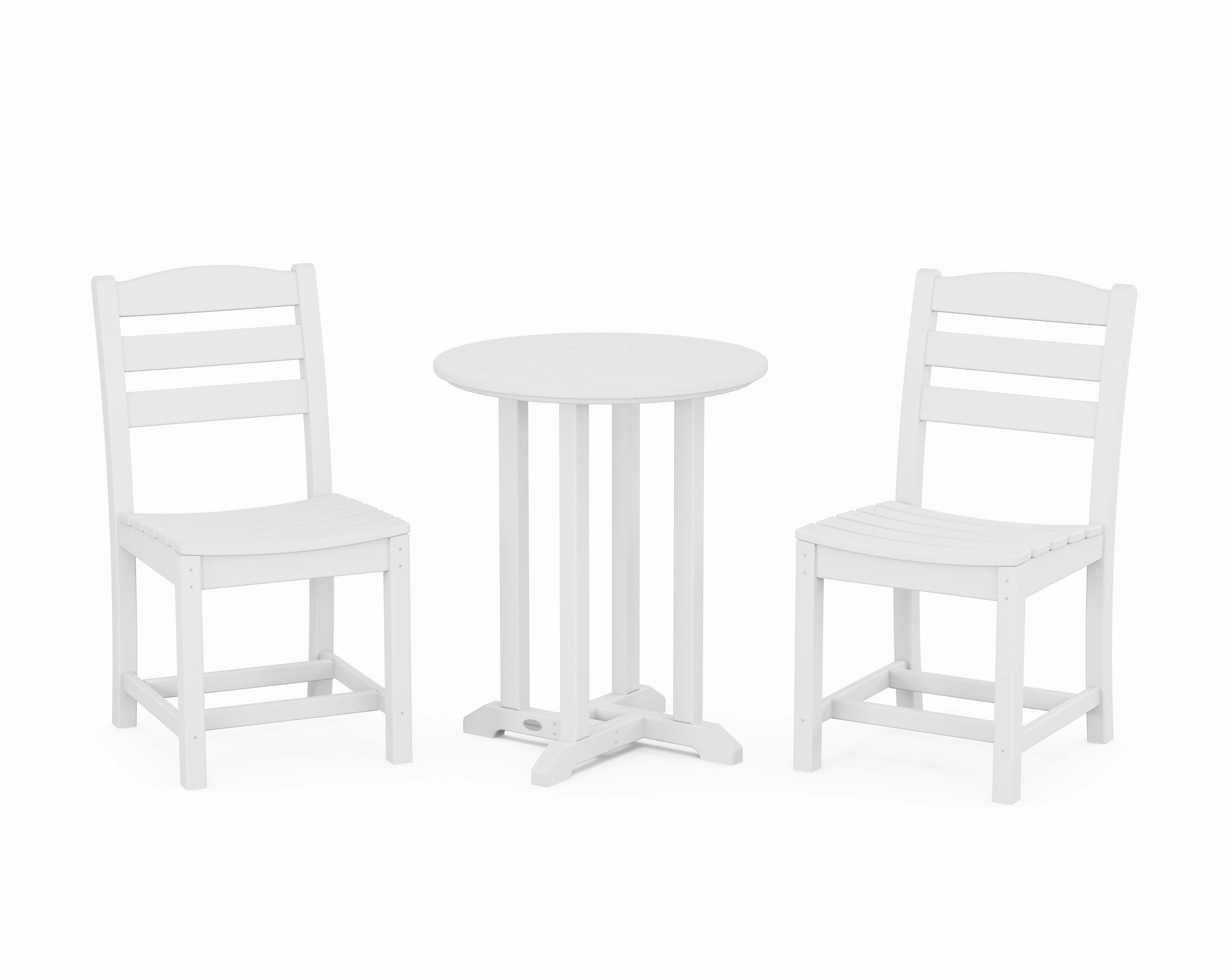 La Casa Caf Side Chair 3-Piece Round Bistro Dining Set