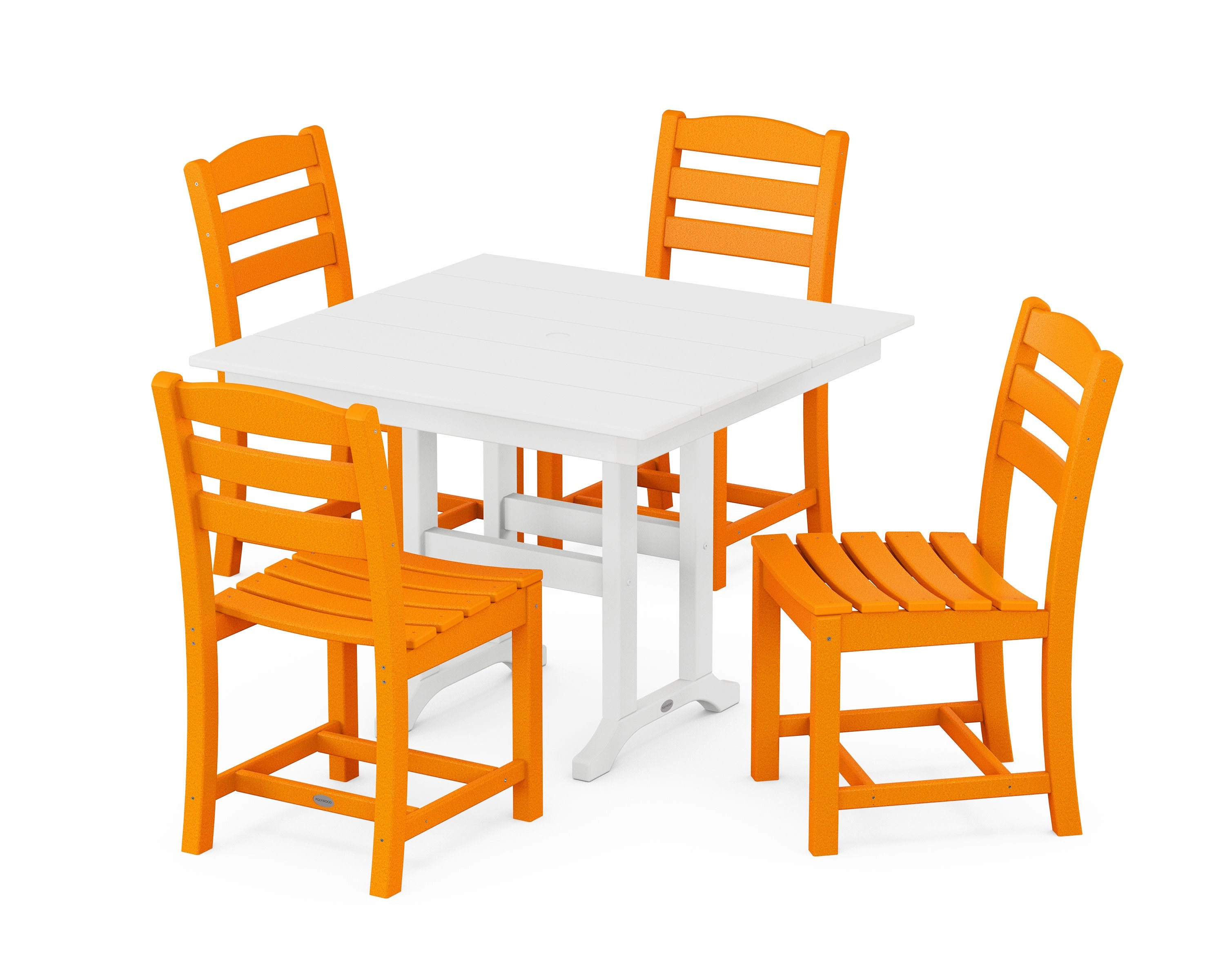 La Casa Caf Side Chair 5-Piece Farmhouse Dining Set