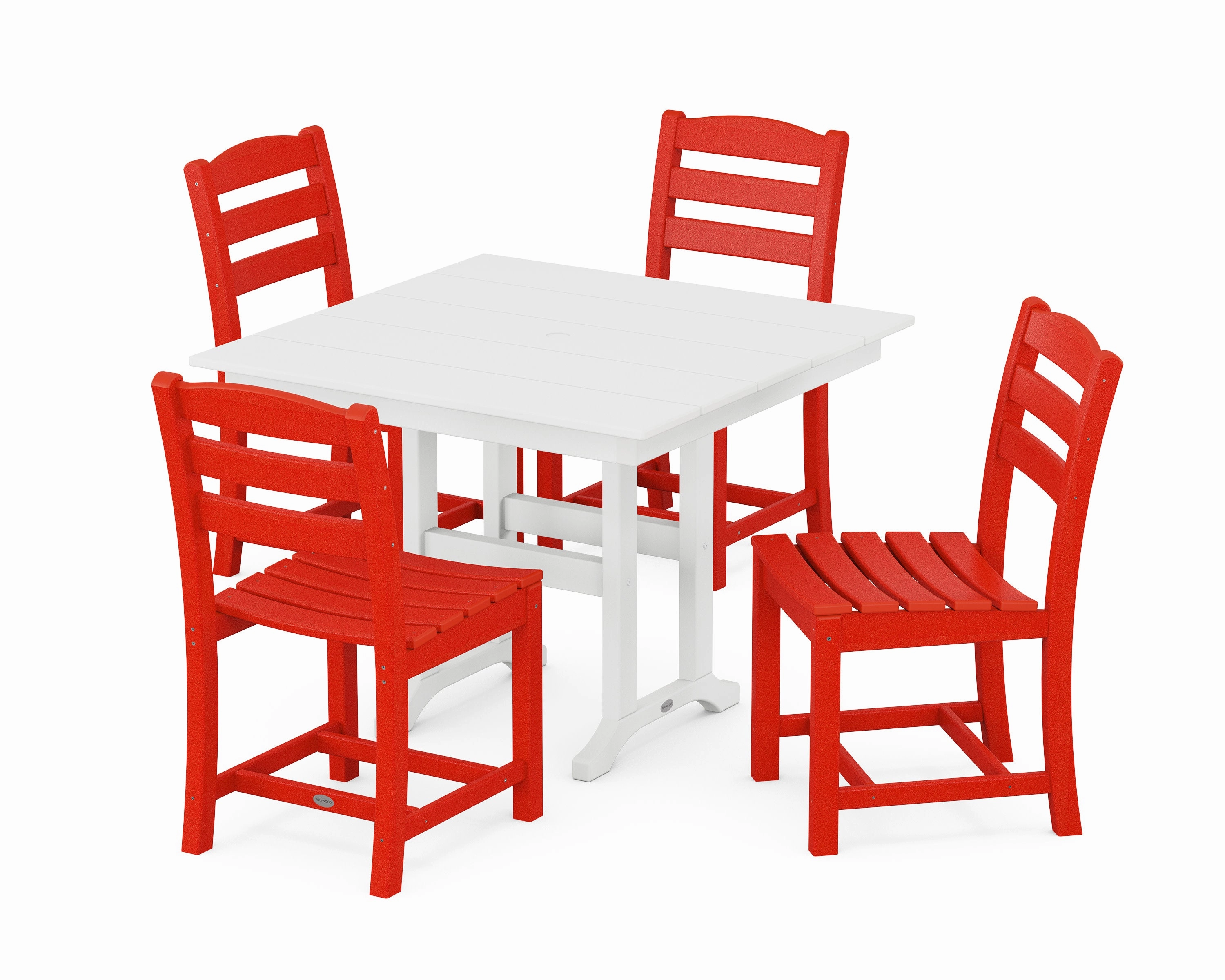 La Casa Caf Side Chair 5-Piece Farmhouse Dining Set