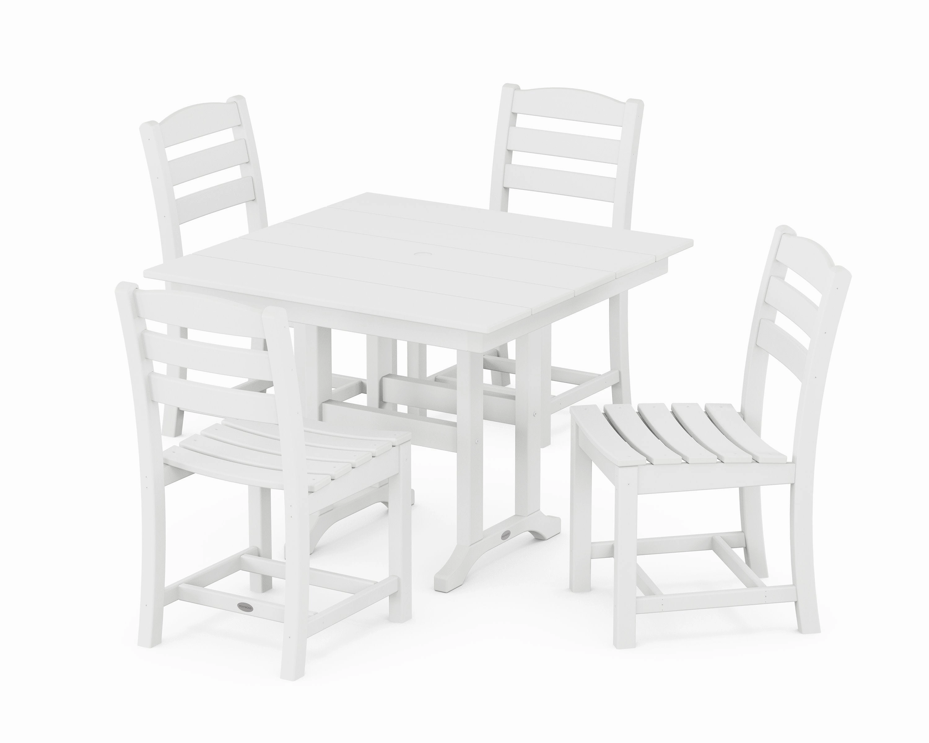 La Casa Caf Side Chair 5-Piece Farmhouse Dining Set