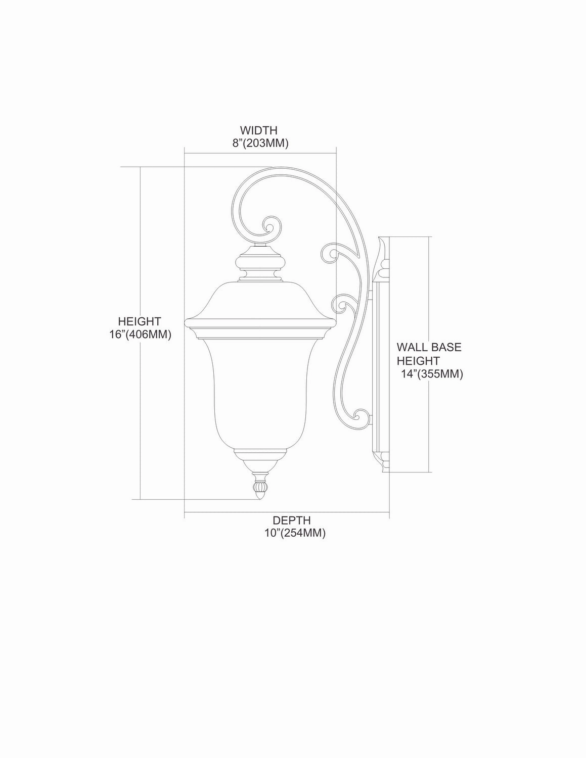 Lafayette One Light Outdoor Wall Sconce Regal Bronze