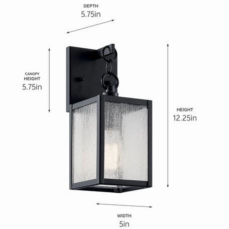 Lahden 12.25" 1-Light Outdoor Wall Light