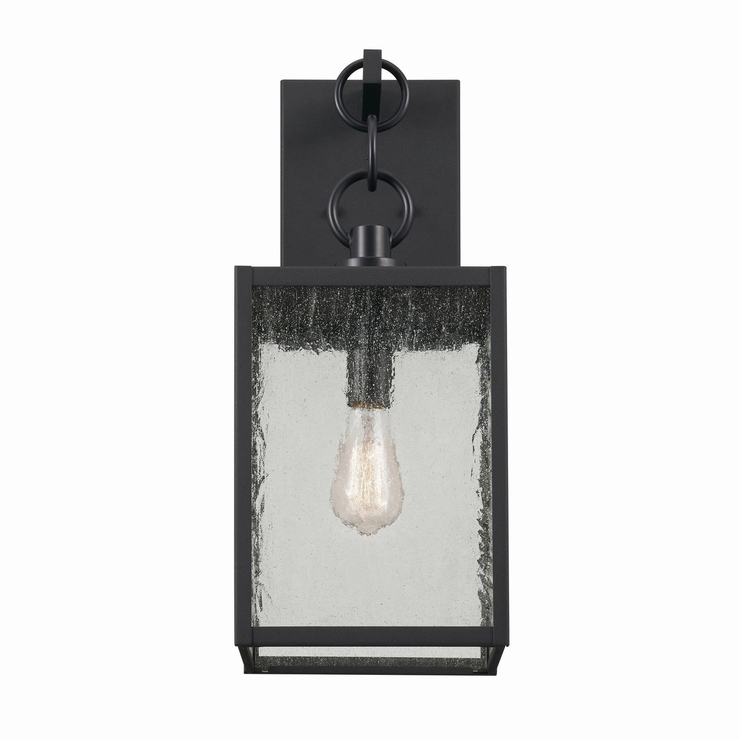 Lahden One Light Outdoor Wall Mount Black Textured