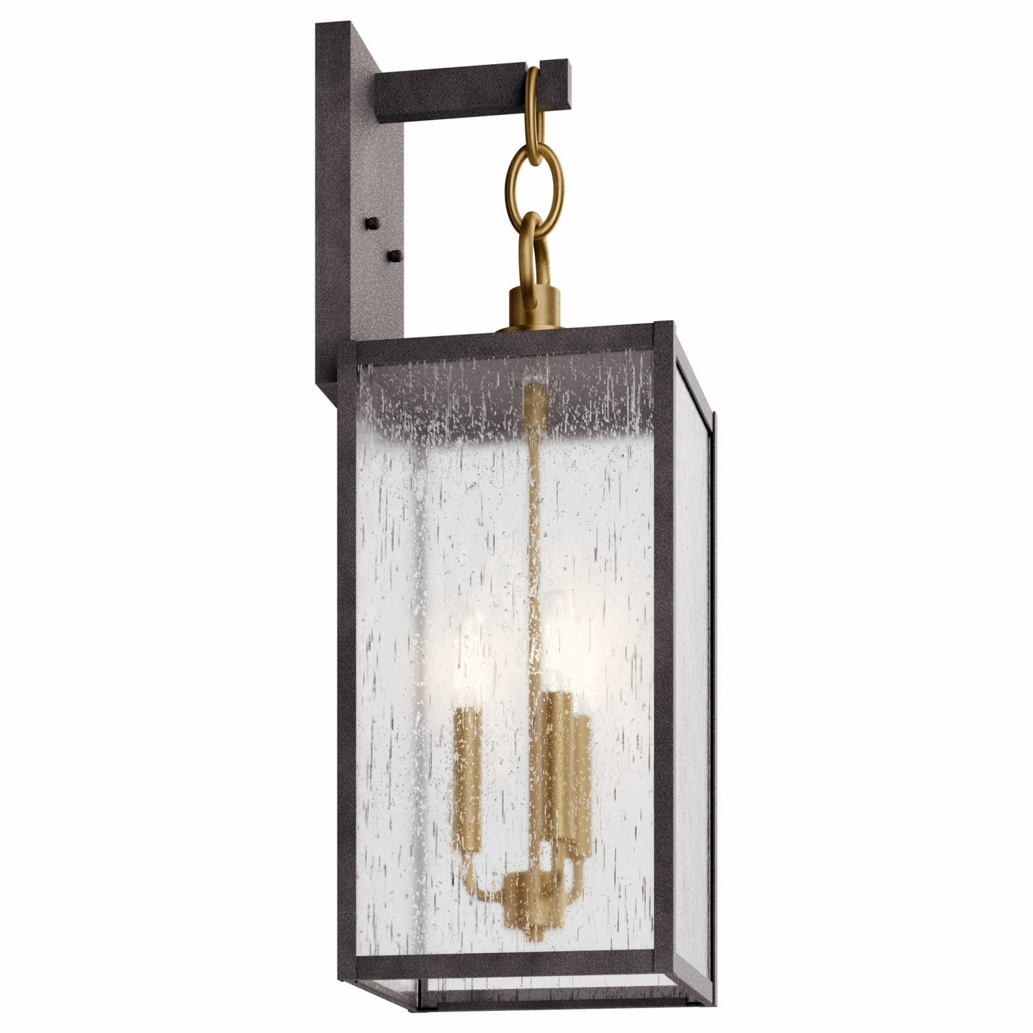 Lahden Three Light Outdoor Wall Mount Weathered Zinc