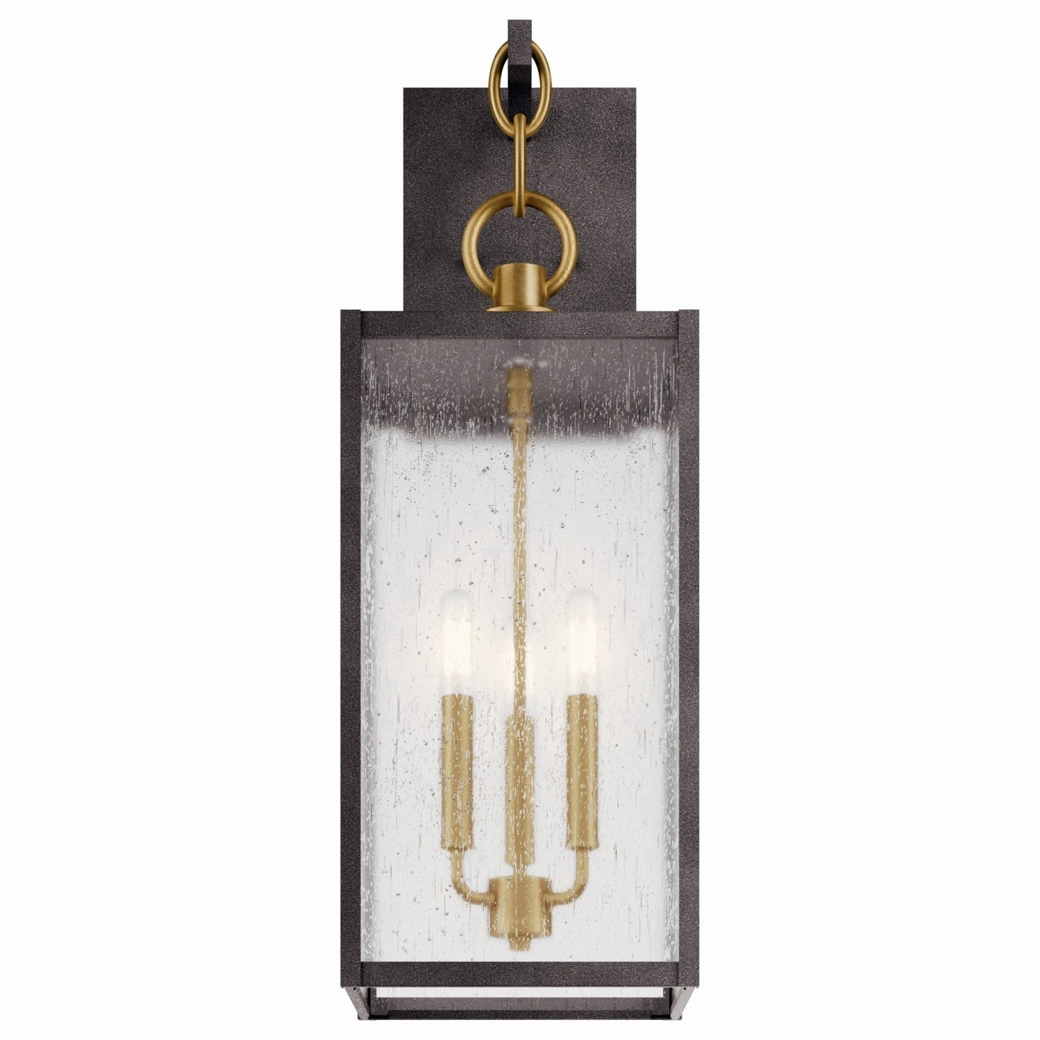 Lahden Three Light Outdoor Wall Mount Weathered Zinc